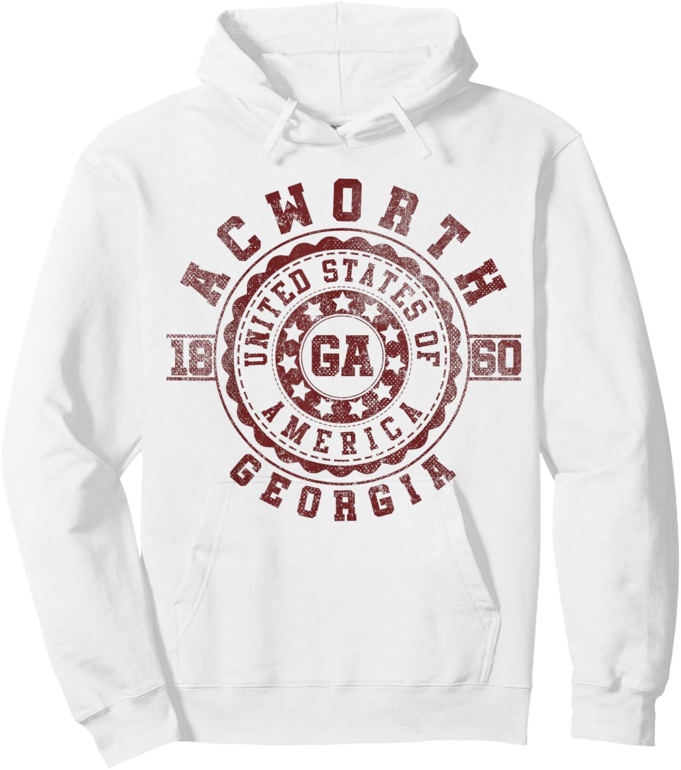 Acworth GA | Georgia | Vintage City Apparels Hoodie - Hoodie | White
