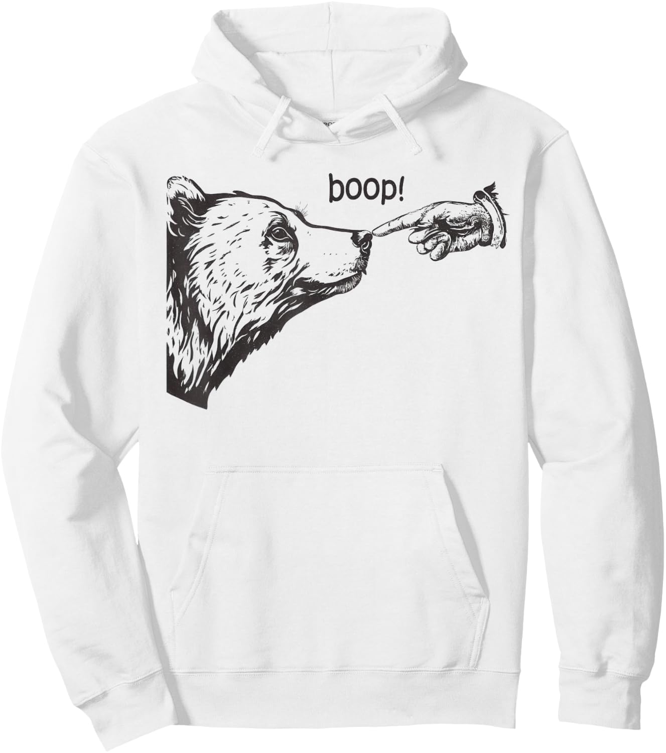 Retro Boop Bear Vintage Hoodie - Hoodie | White