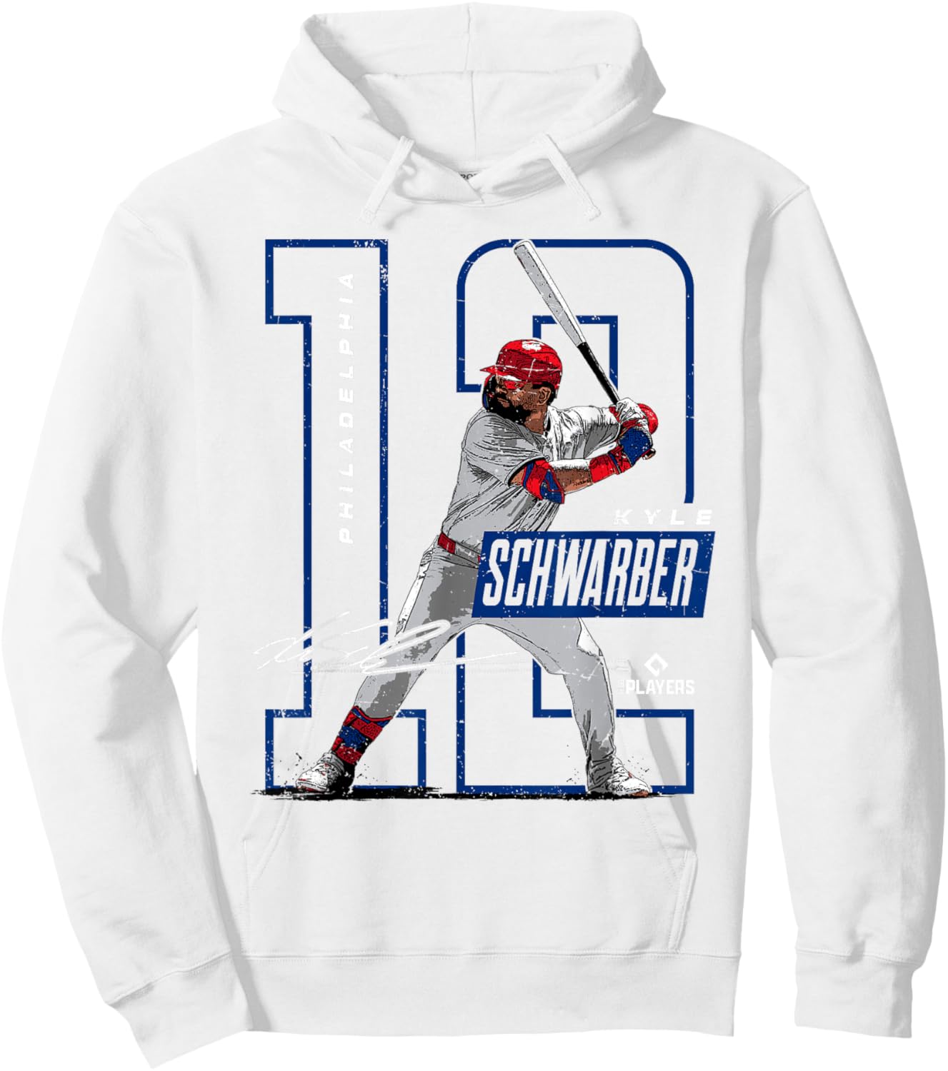 License Champs Kyle Schwarber | Philadelphia Baseball Players | MLBSWB3002 , Small, Red Hoodie - Hoodie | White
