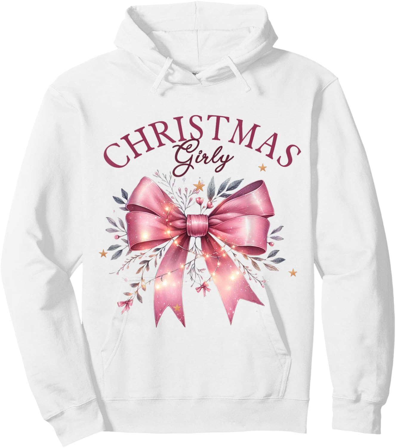 Christmas Girly Pink Christmas Girl Women Hoodie - Hoodie | White