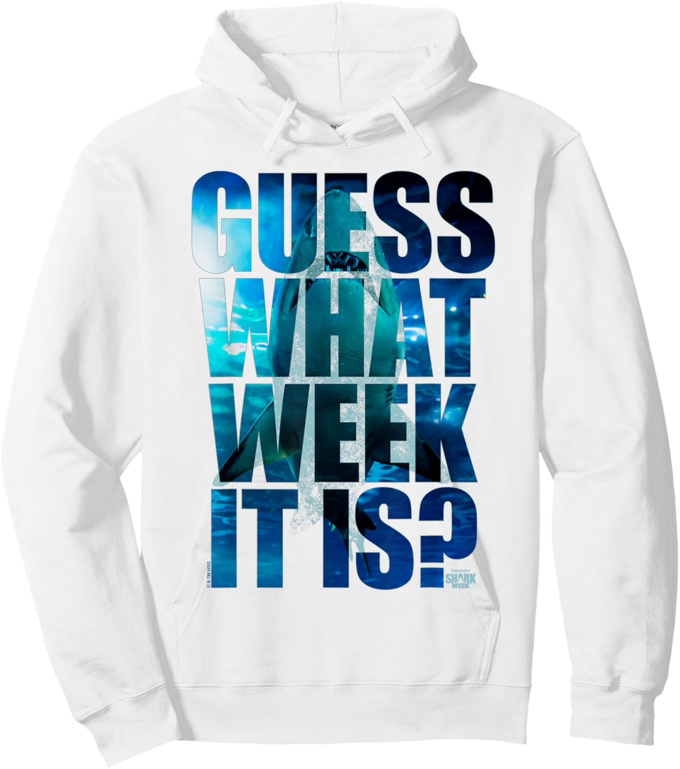 Shark Week Officially Licensed Guess What Week It Is Hoodie - Hoodie | White