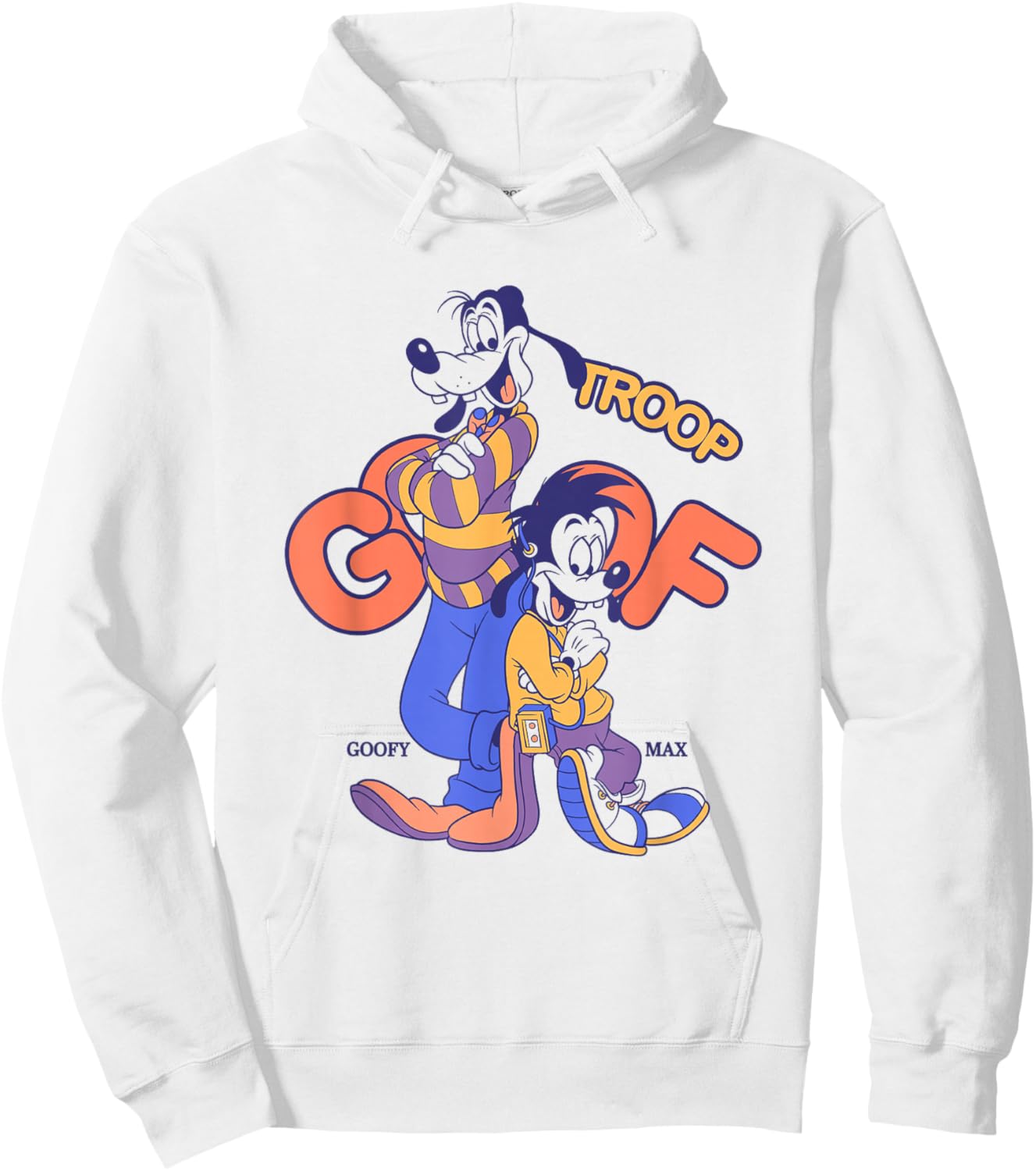 Disney A Goofy Movie Goof Troop Best Duo Big Chest Poster Hoodie - Hoodie | White