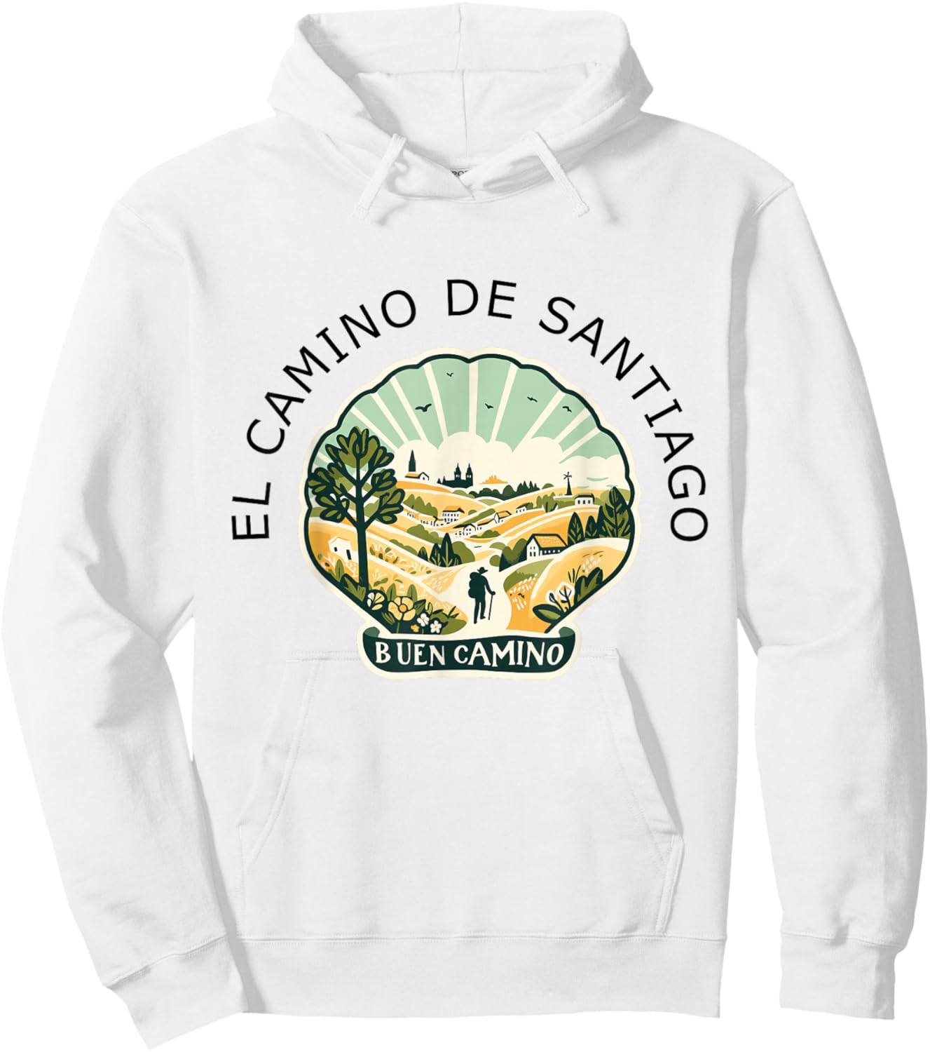 El Camino de Santiago de Compostela Shirt Souvenir Buen 2024 Hoodie - Hoodie | White
