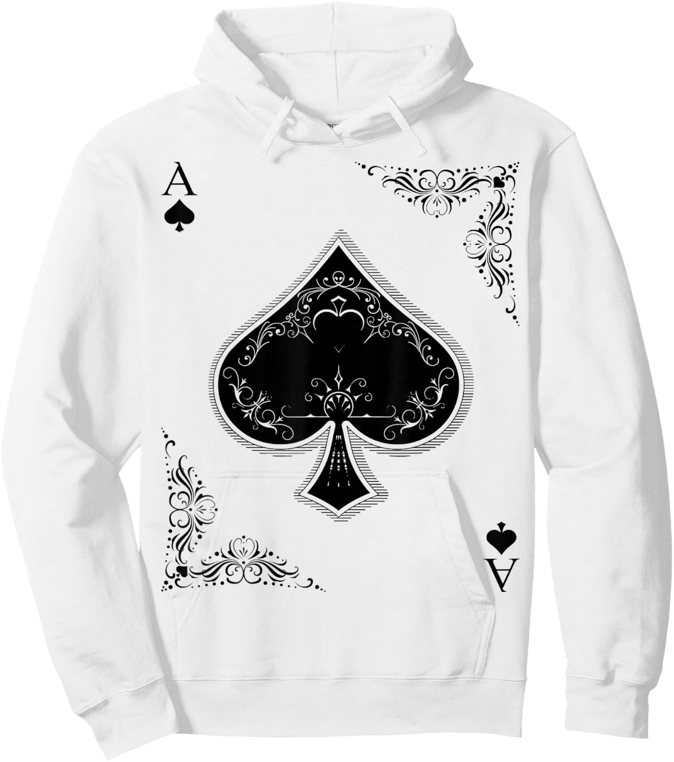 Playing Card Spade Spades Suits Hoodie - Hoodie | White