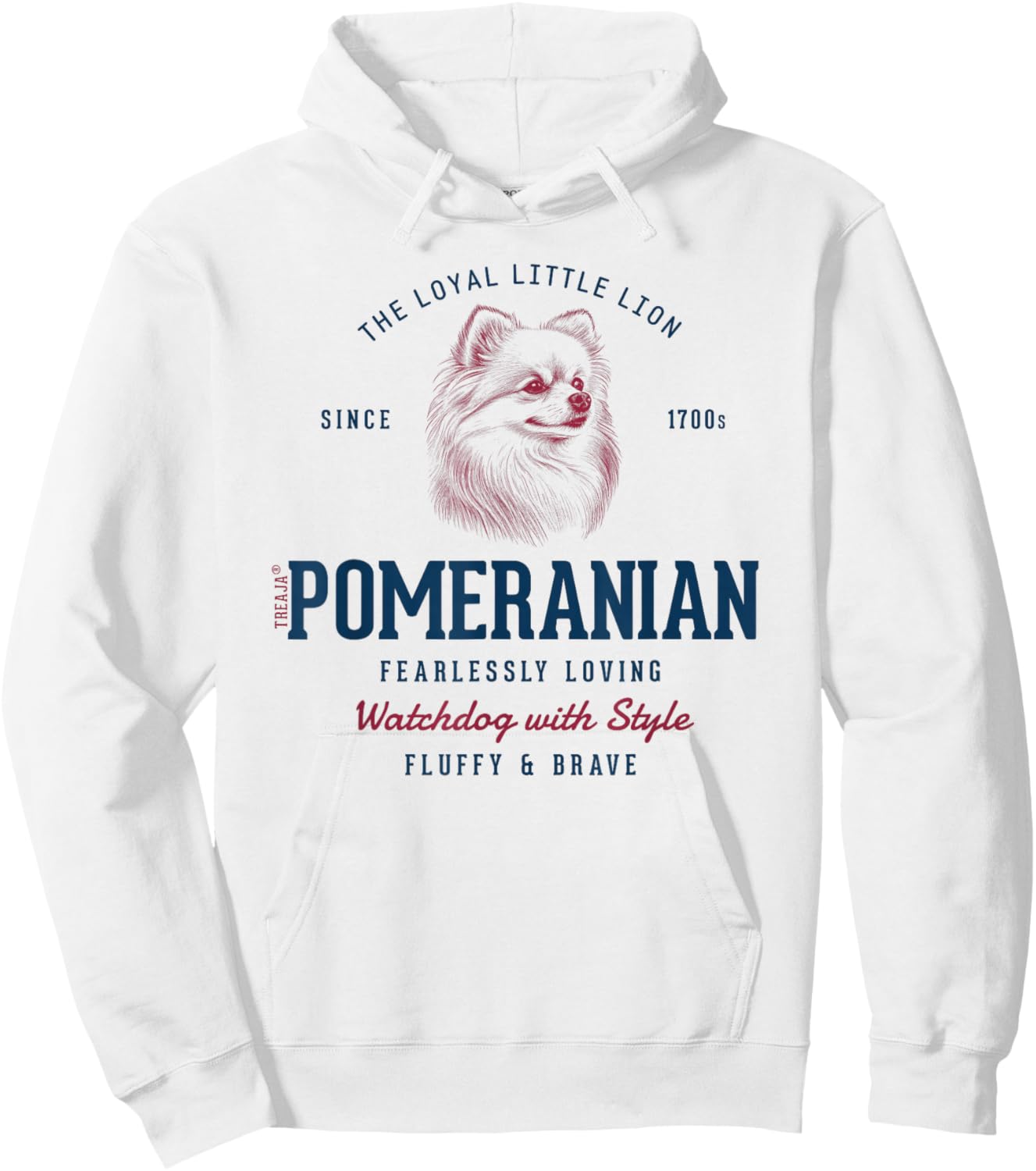 Retro Styled Vintage Pomeranian Hoodie - Hoodie | White