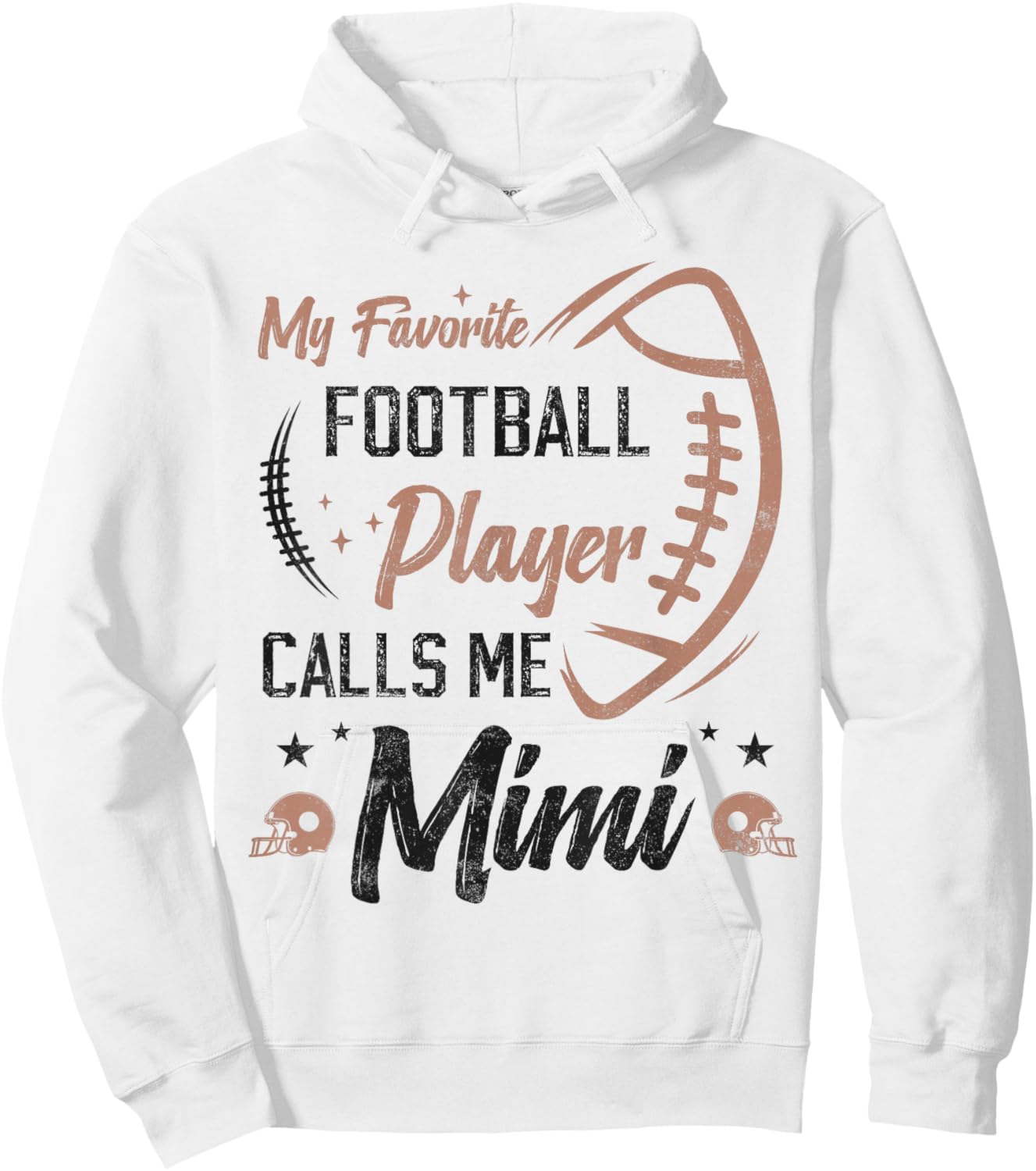 my favorite Football player calls me mimi, Football grandma Hoodie - Hoodie | White