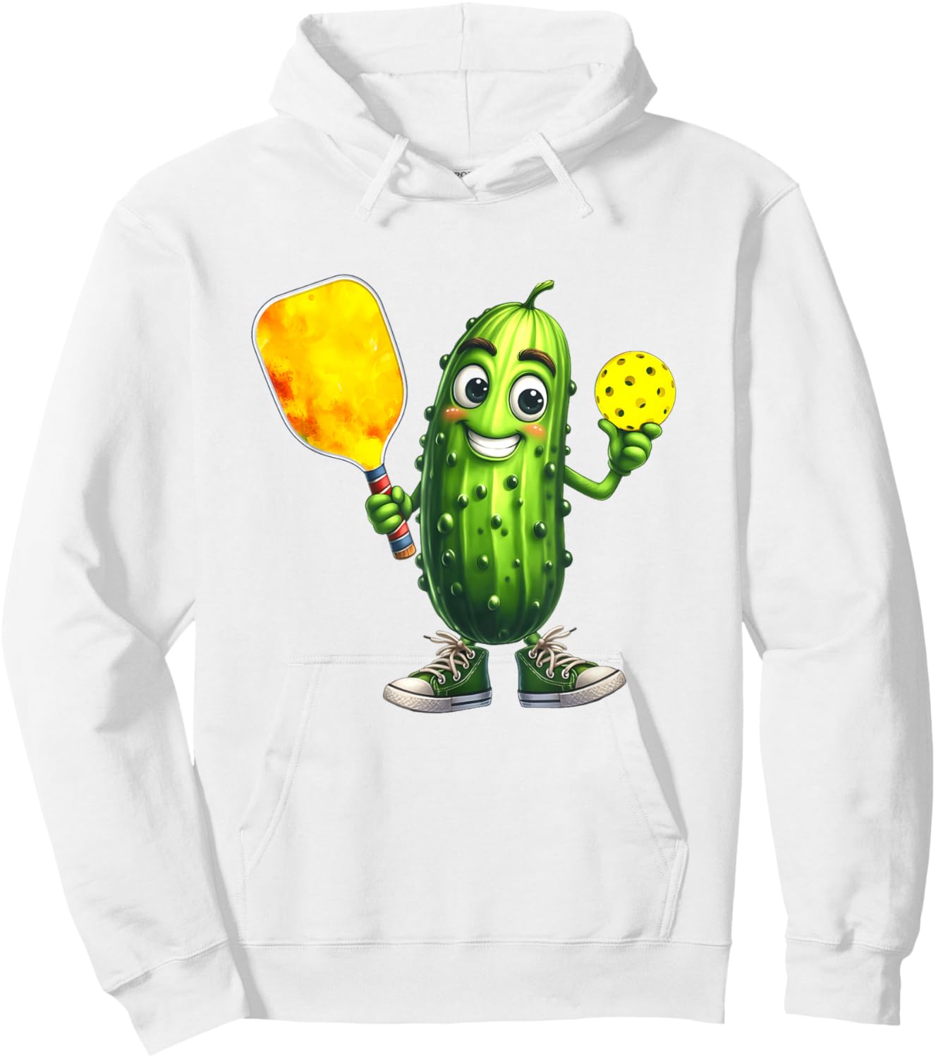 Best Pickle Art Women Kids Dill Pickle Ball Novelty Hoodie - Hoodie | White