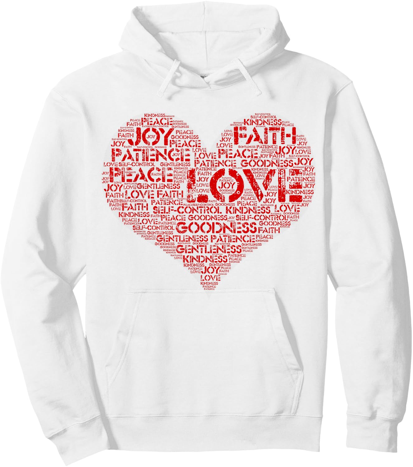 Christian Love Heart, Fruit of the Spirit gift Faith Hoodie - Hoodie | White