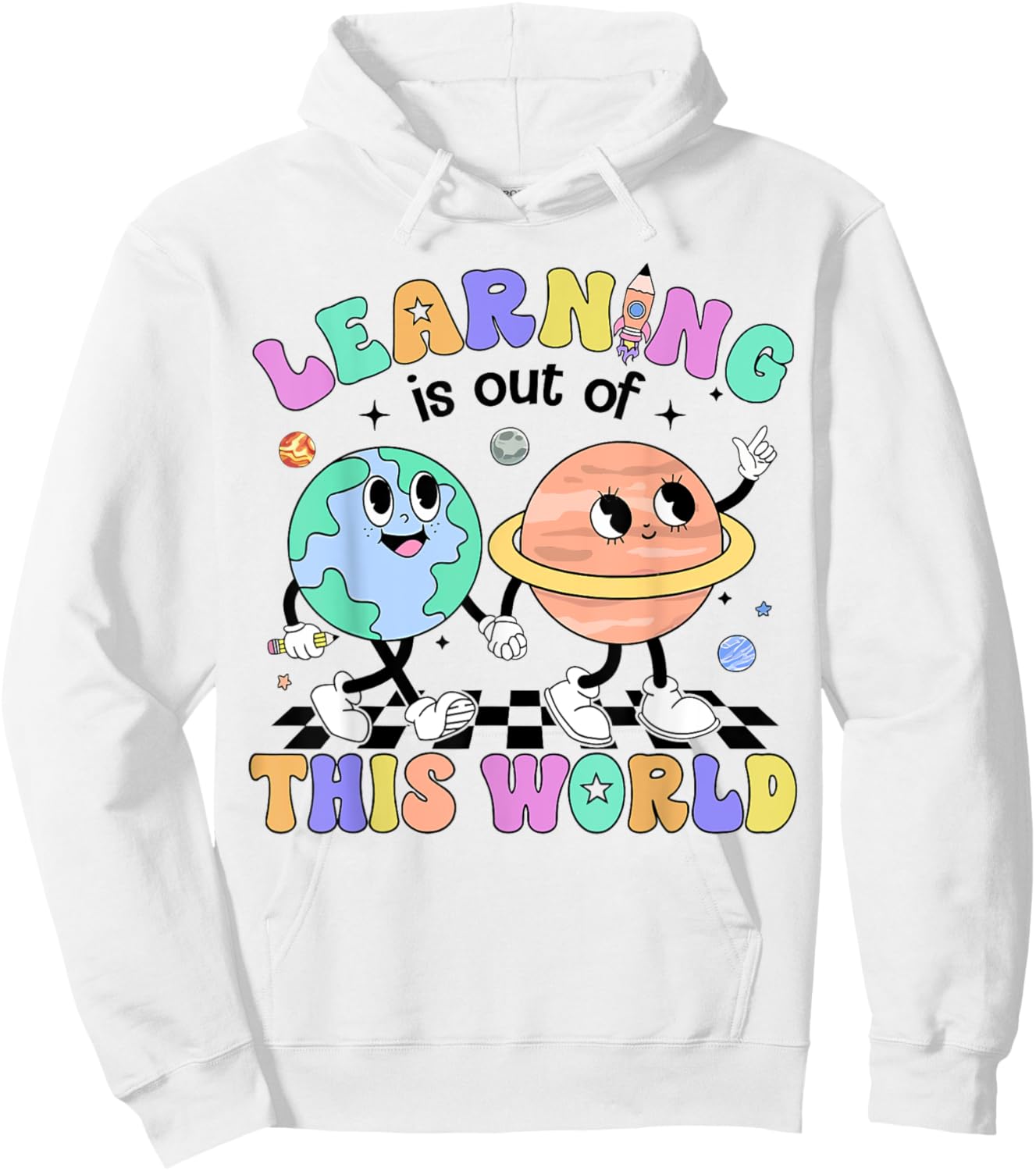 Learning Is Out Of This First Day Of School Teacher Student Hoodie - Hoodie | White
