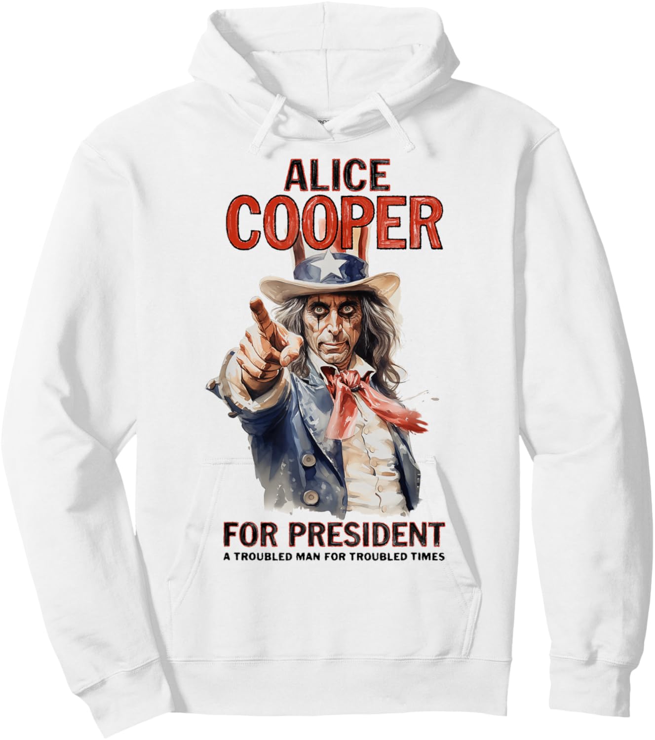 Alice Cooper – Presidential Portrait Hoodie - Hoodie | White