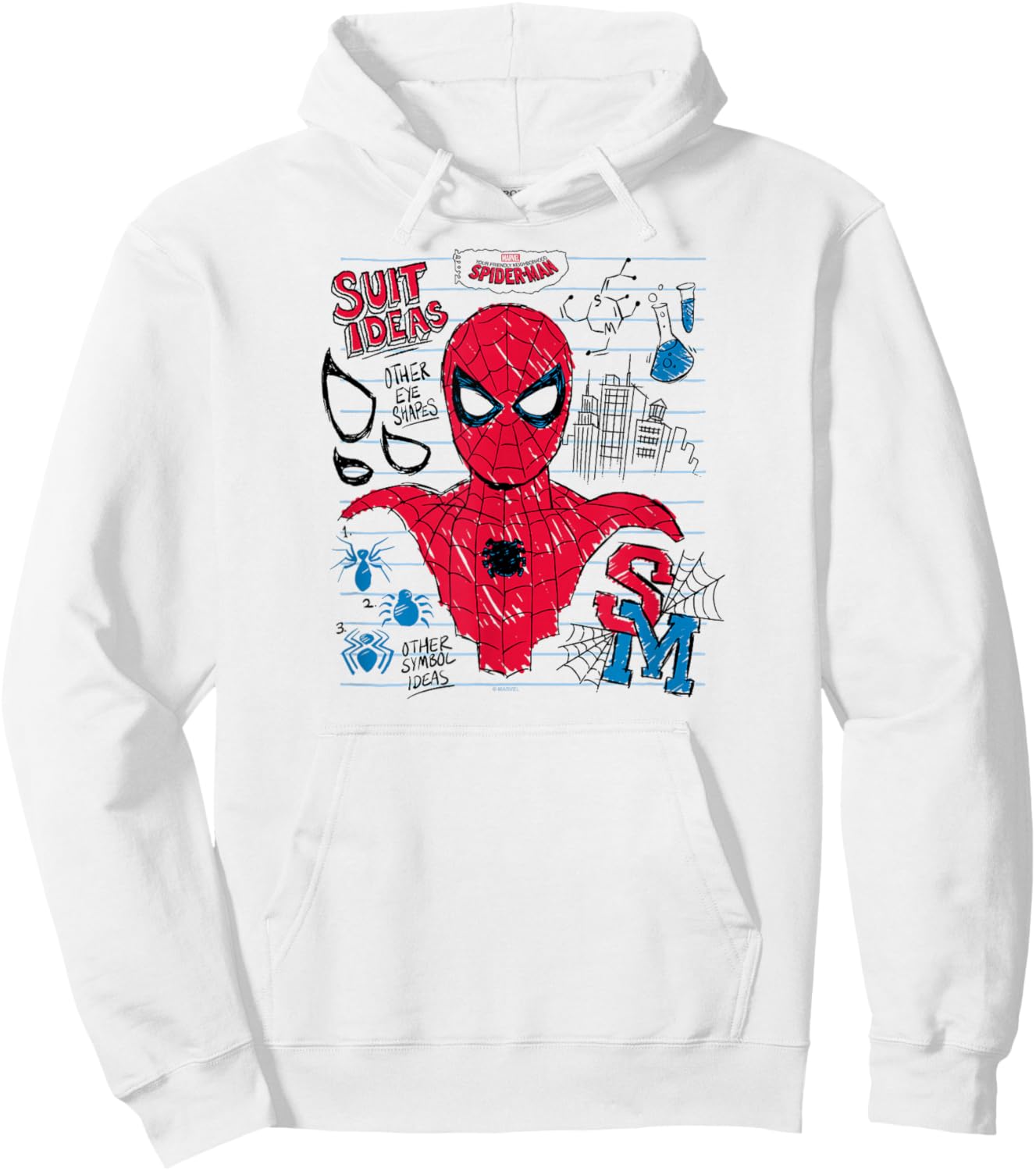 Your Friendly Neighborhood Spider-Man - Scribble Spidey Hoodie - Hoodie | White