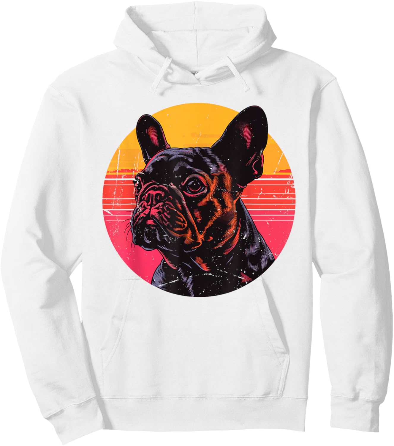 Retro French Bulldog Dog Lovers Gift Vintage Frenchie Owner Hoodie - Hoodie | White