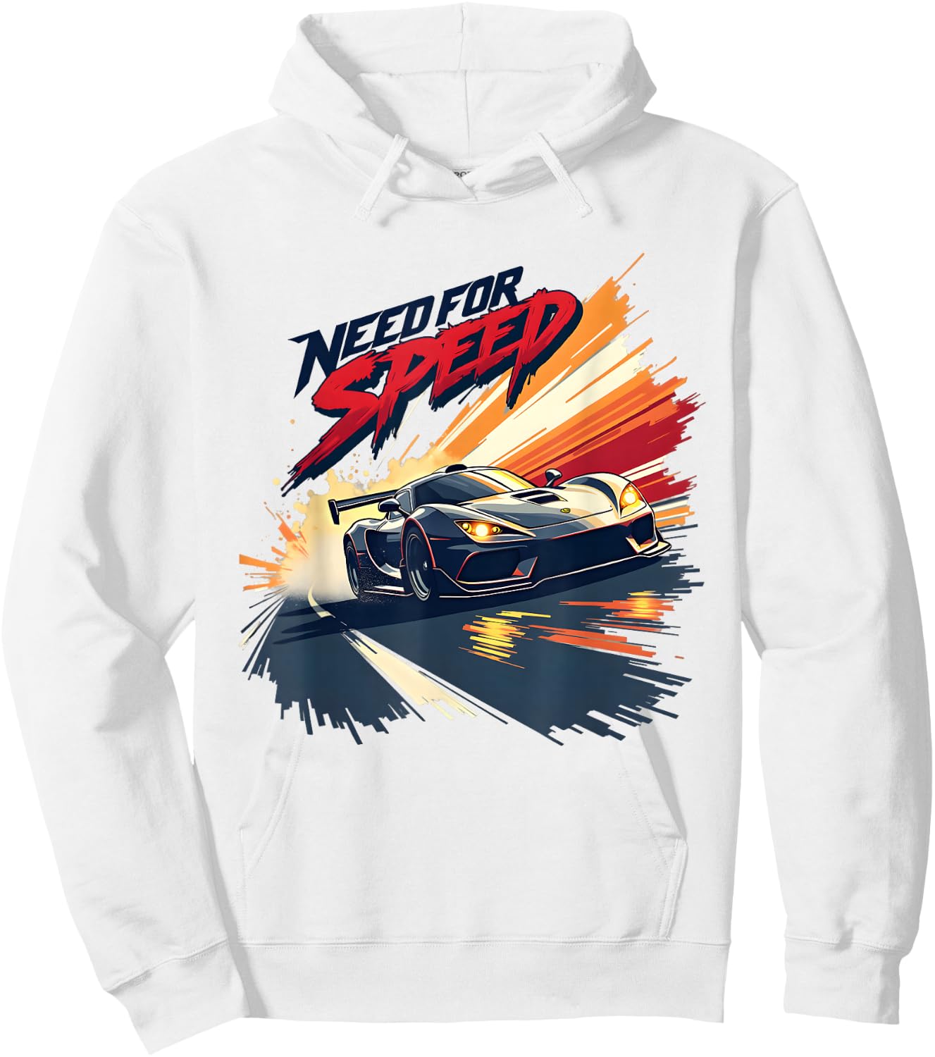 Need for Speed High-Octane Racing Graphic Design Hoodie - Hoodie | White