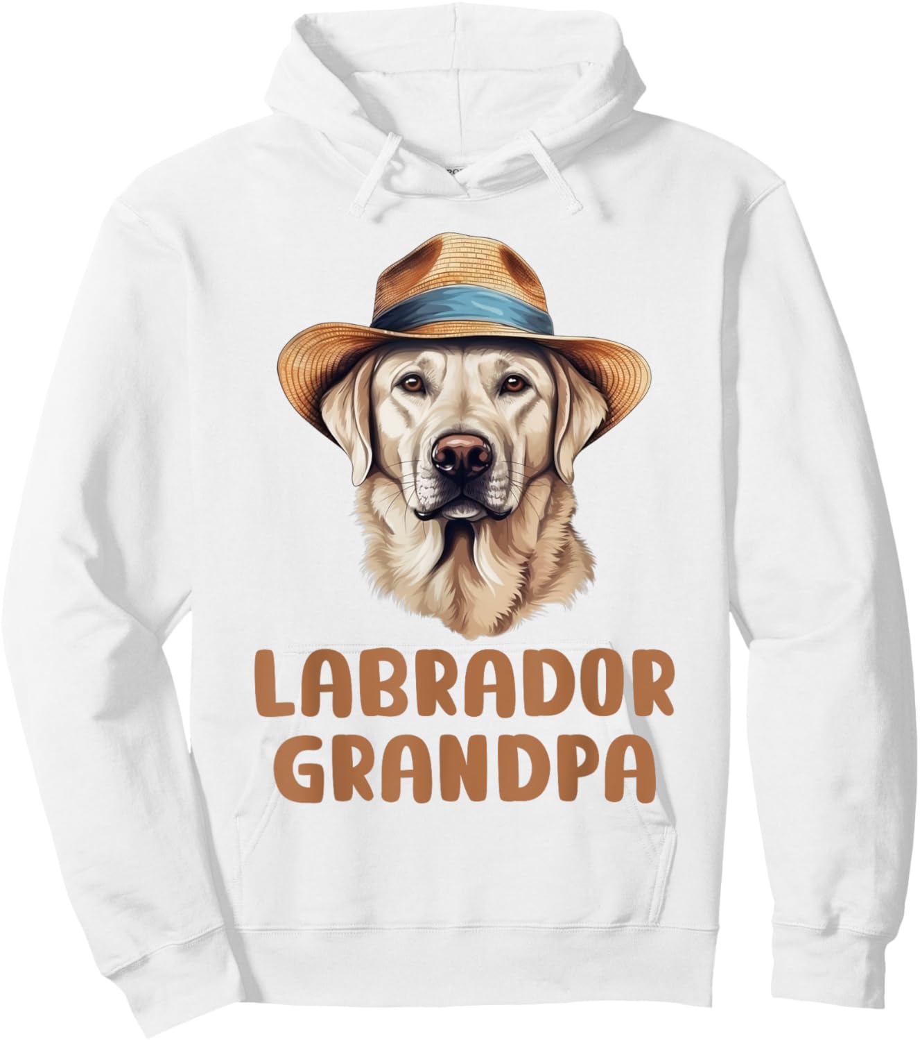 Cute Labrador Grandpa Dog Lovers Gift Funny Puppy Lab Owner Hoodie - Hoodie | White