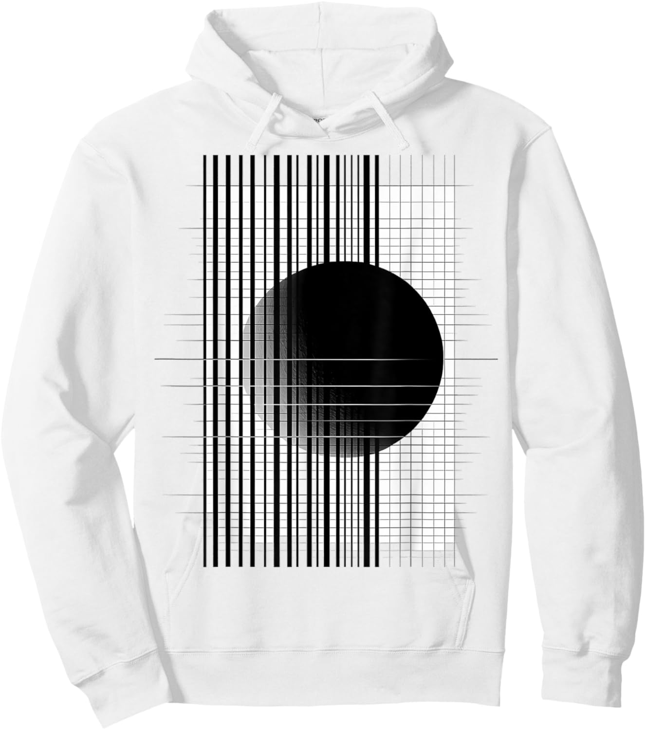 Moon Geometric Art Abstract Illustration Graphic Moon Hoodie - Hoodie | White