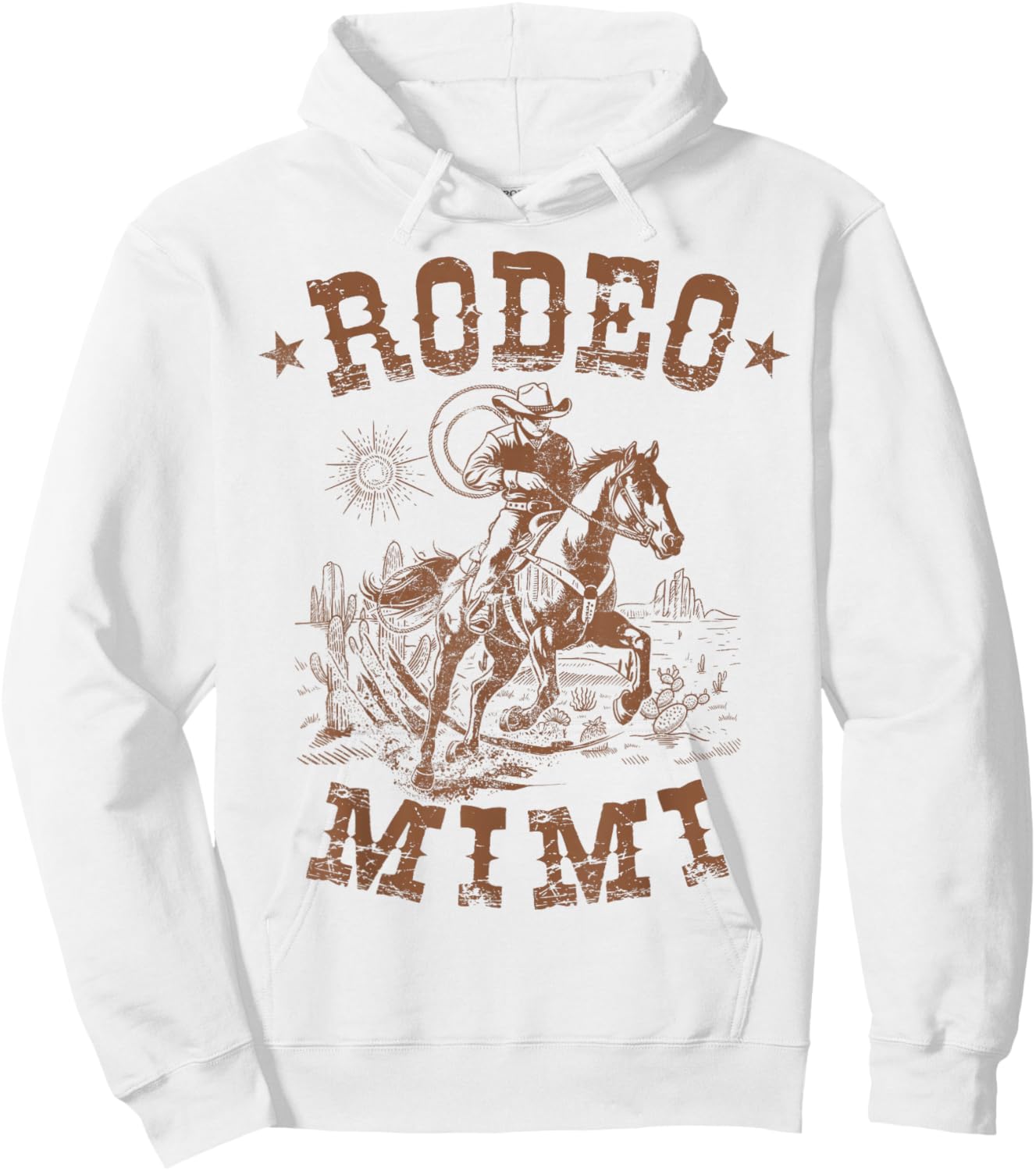 Rodeo Mimi Western Cowboy Family Matching Mother's Day Hoodie - Hoodie | White