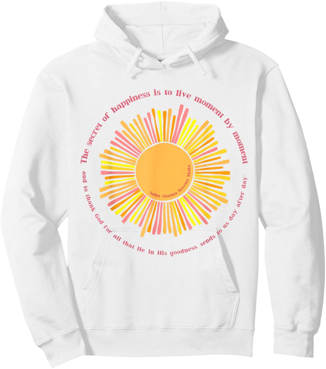 Saint Gianna Beretta Molla Catholic Hoodie - Hoodie | White