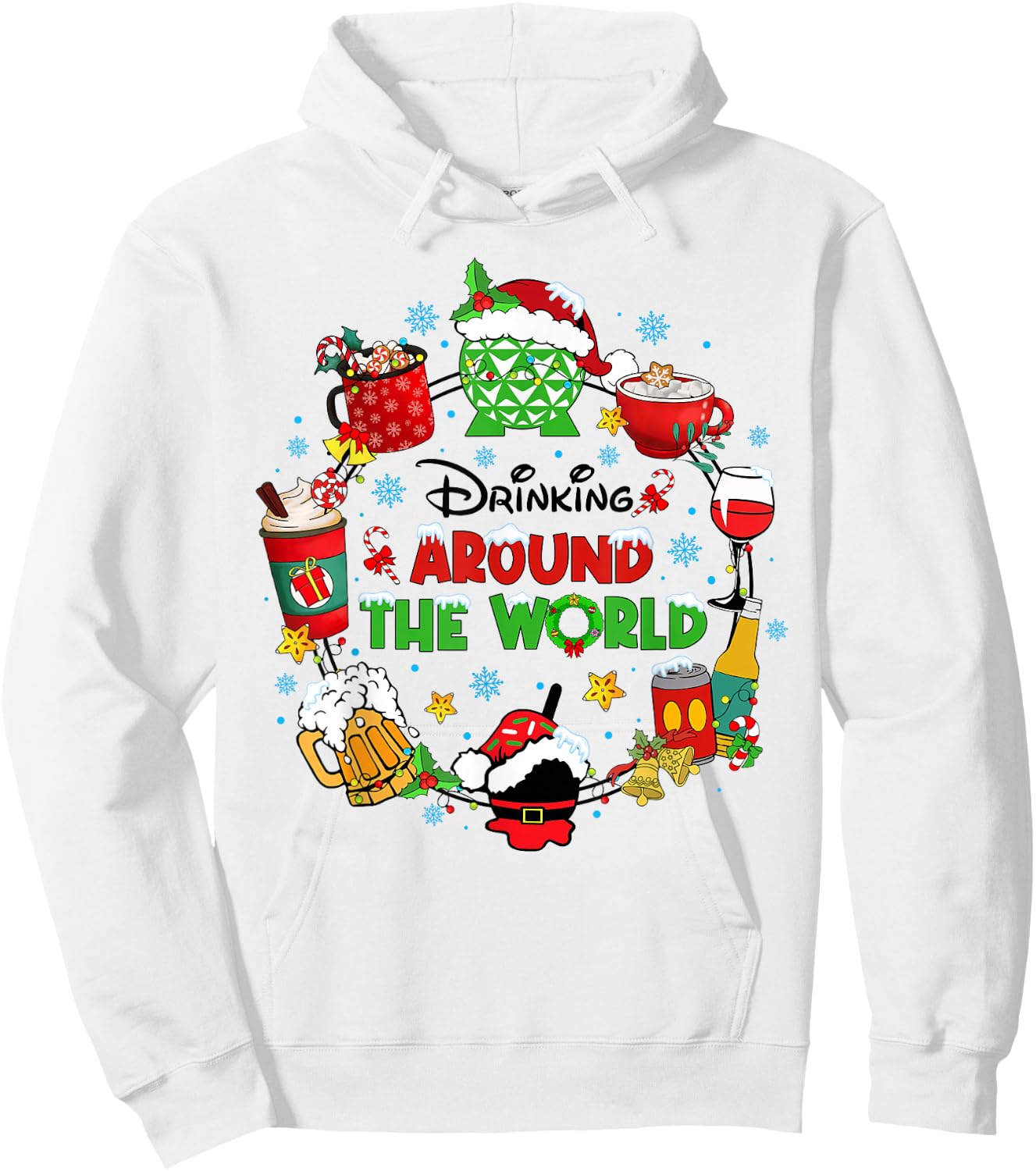 Drinking Around The World Family Christmas Vacation Hoodie - Hoodie | White