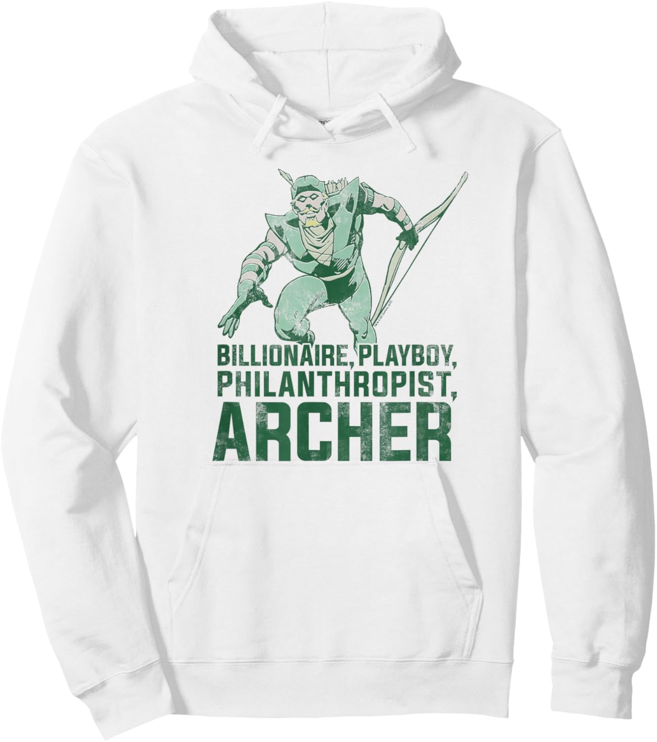 Green Arrow Archer Hoodie - Hoodie | White