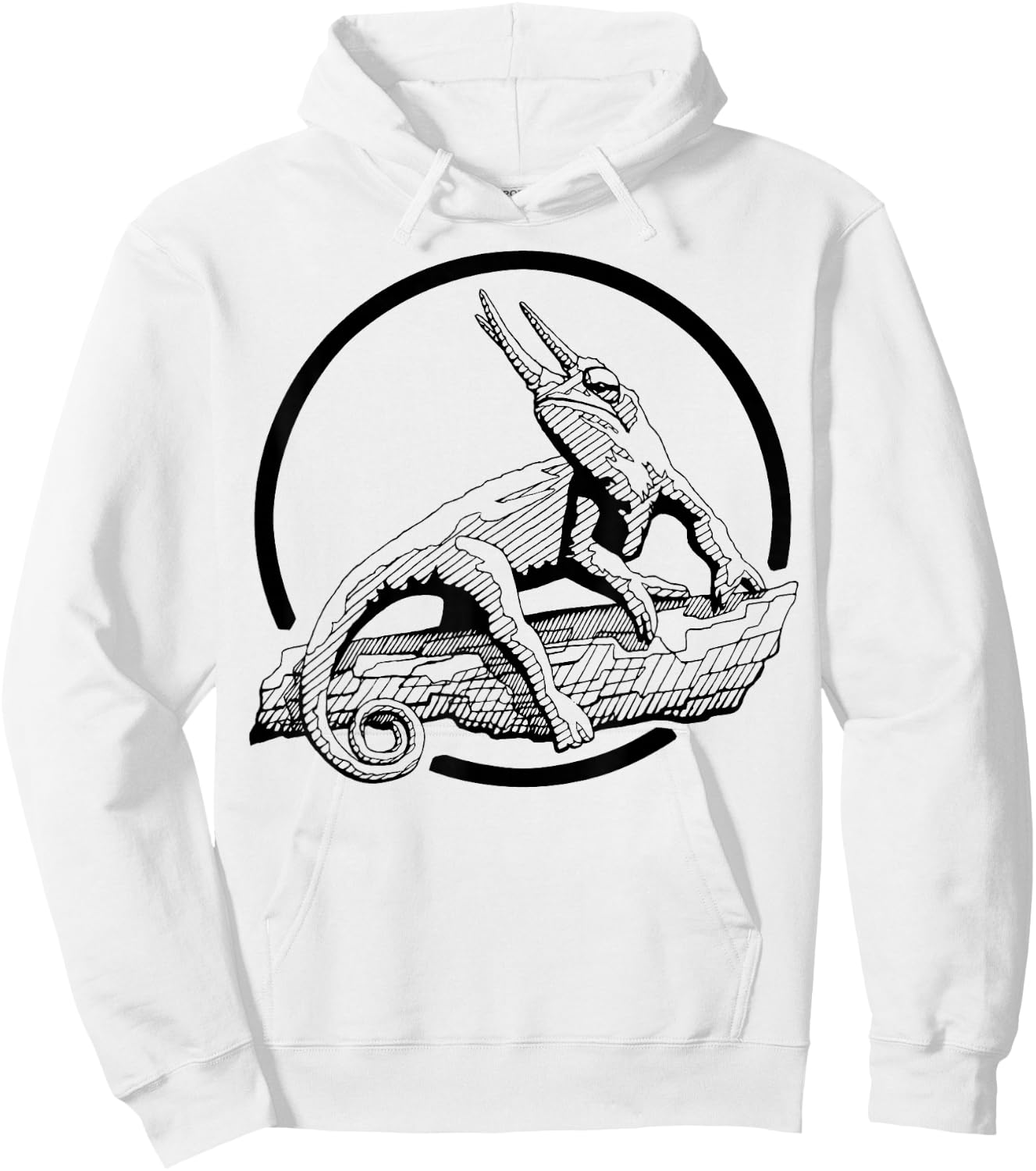 Jackson's Chameleon Three Horned Animal Series Inkomancer Hoodie - Hoodie | White