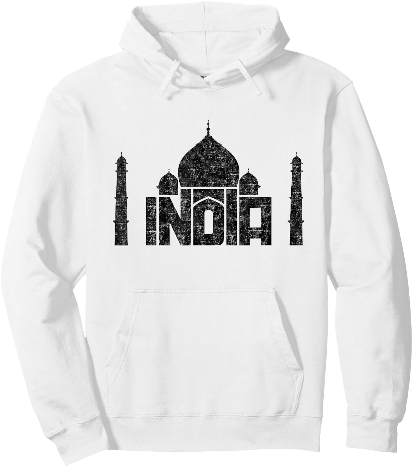 India Nice Taj Mahal in Agra Funny Typography Souvenir Gift Hoodie - Hoodie | White