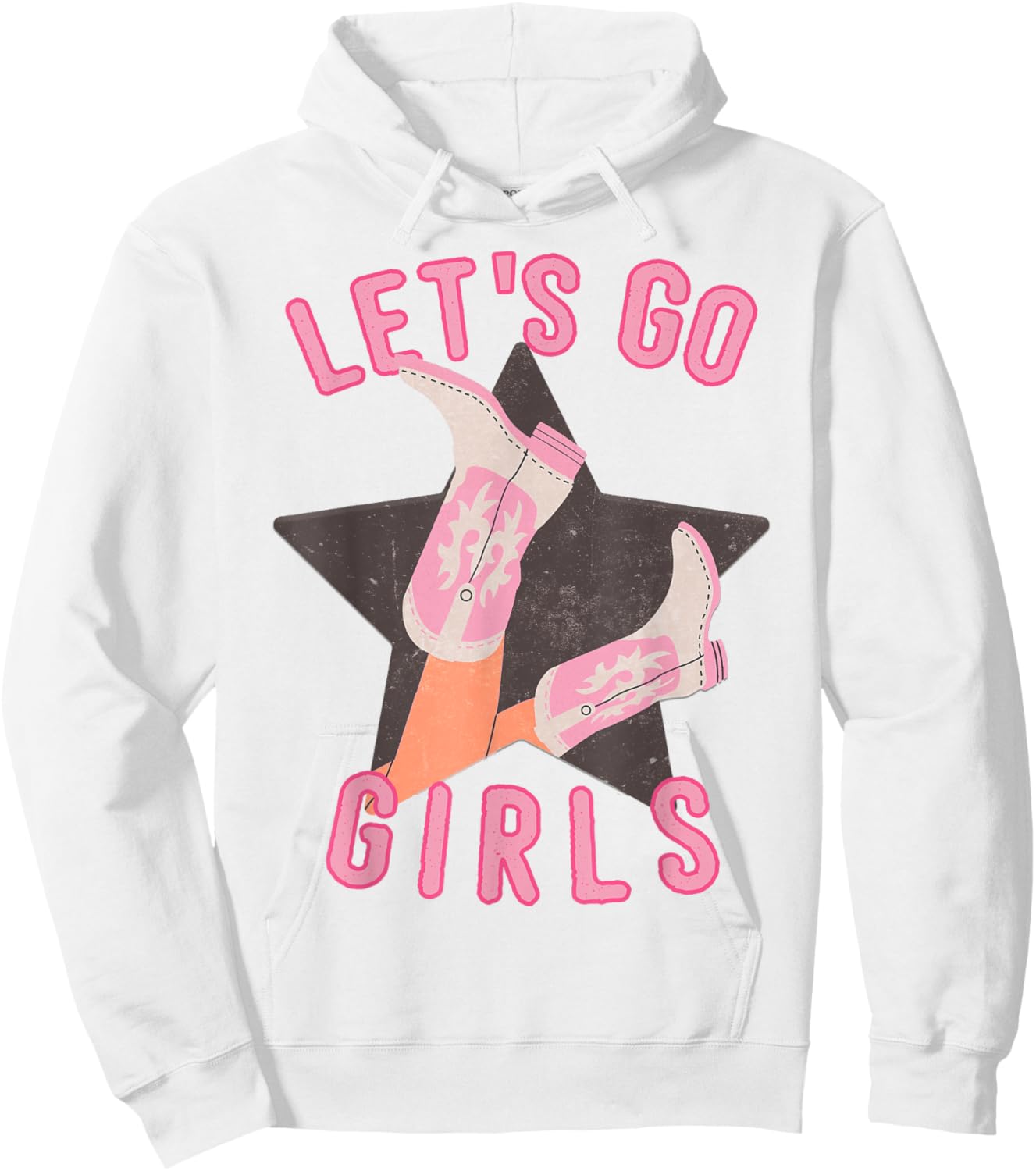 Western Let's Go Girls Bridal Bachelorette Party Matching Hoodie - Hoodie | White