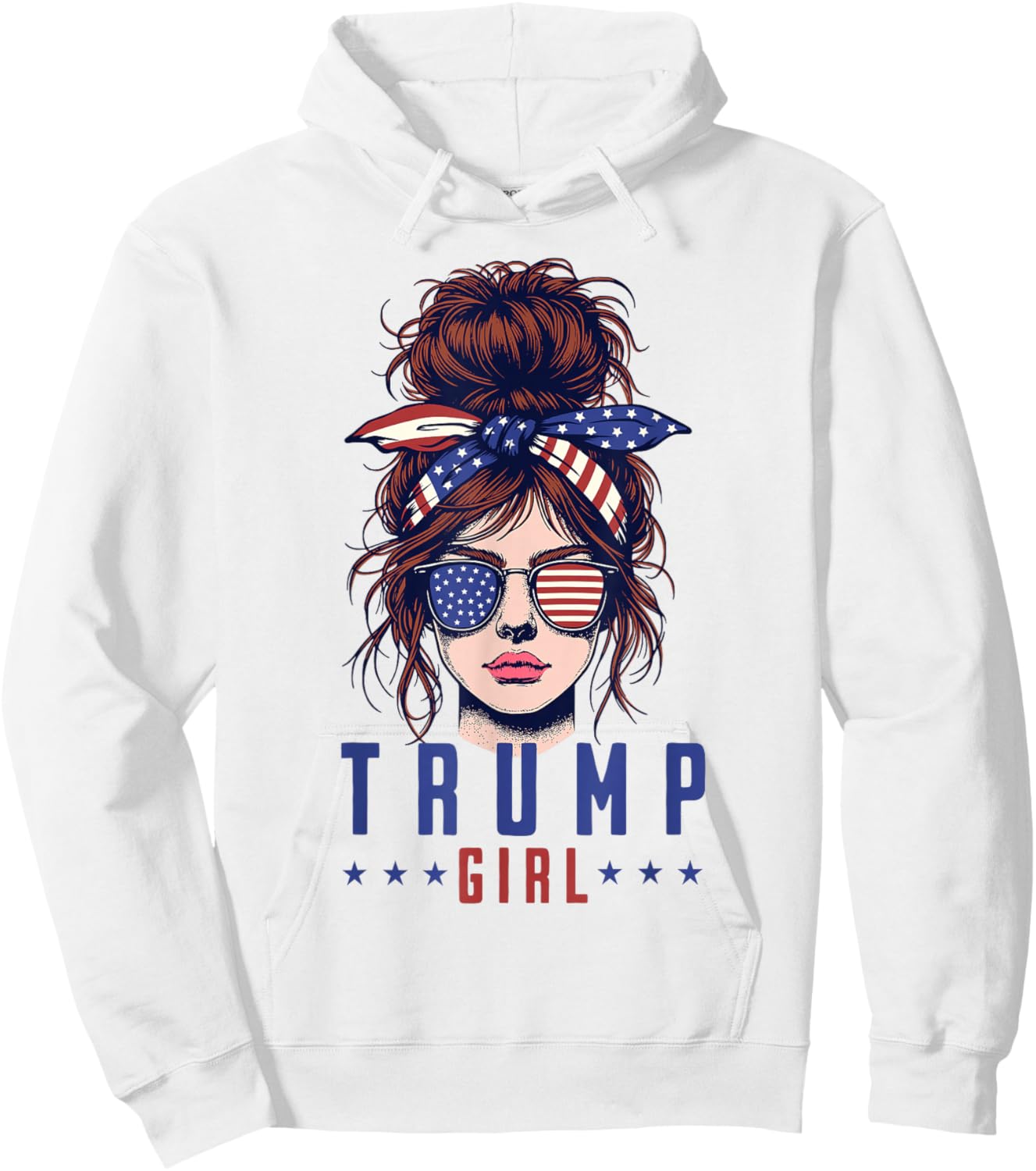 Women Yes I'm A Trump Girl Get Over It Trump 2024 Election Hoodie - Hoodie | White