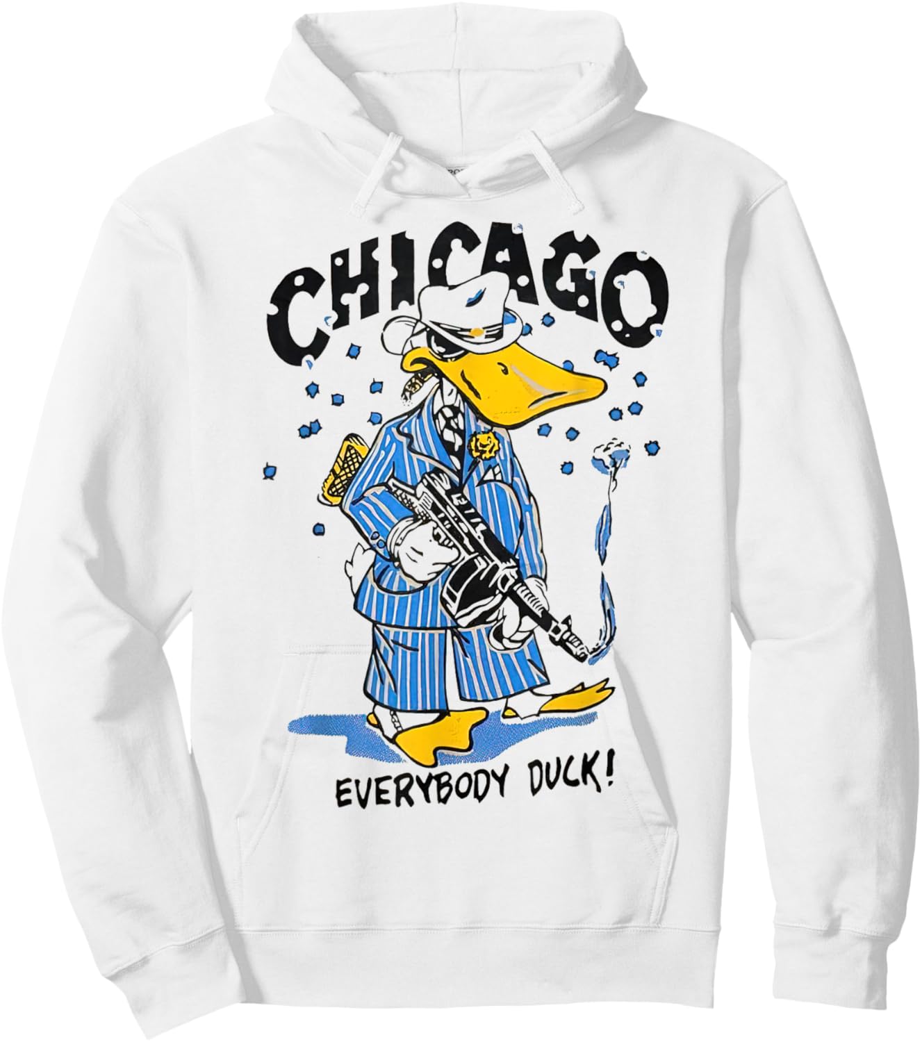 Chicago Everybody Duck Gangster Hoodie - Hoodie | White