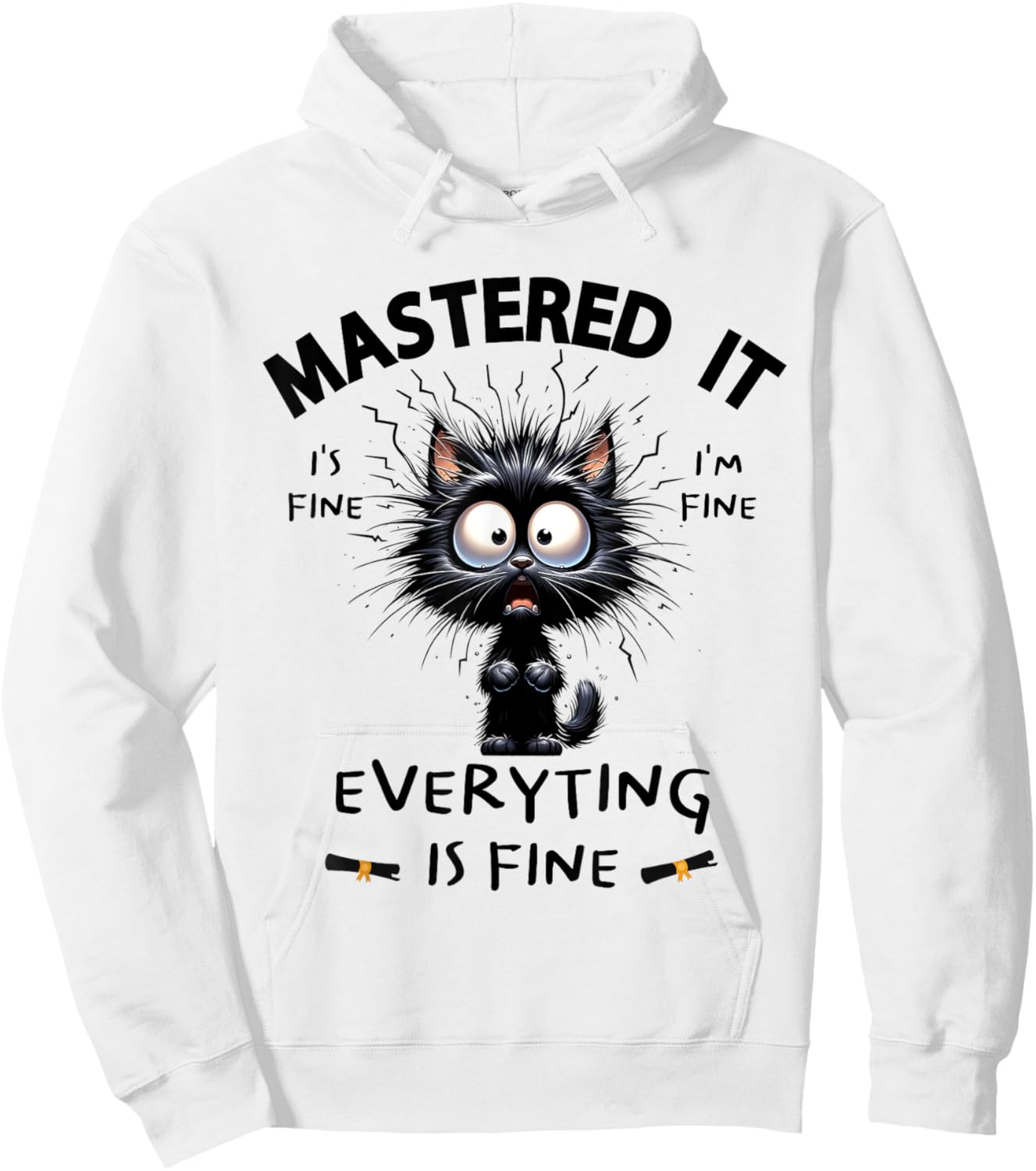 Masters Mastered It Funny Graduate Master Degree Graduation Hoodie - Hoodie | White