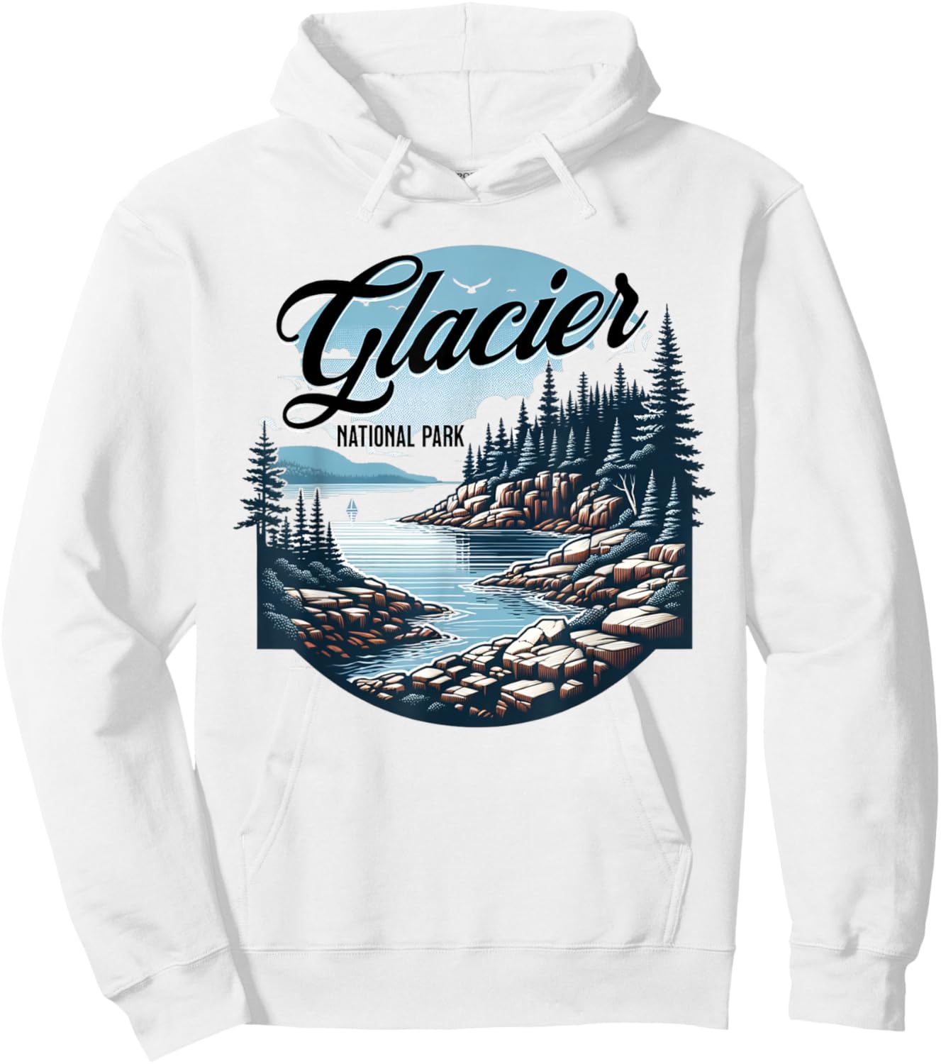 Glacier National Park Hoodie - Hoodie | White
