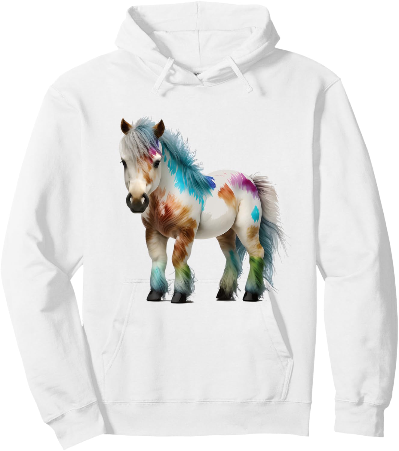 Funny Miniature Horses Gifts Mini Horse Pet Tiny Horse Lover Pony Tie Dye Hoodie - Hoodie | White