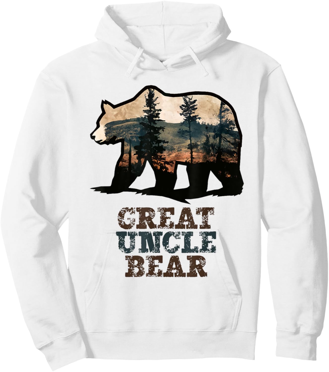 Great Uncle Bear Vintage Retro Funny Hoodie - Hoodie | White