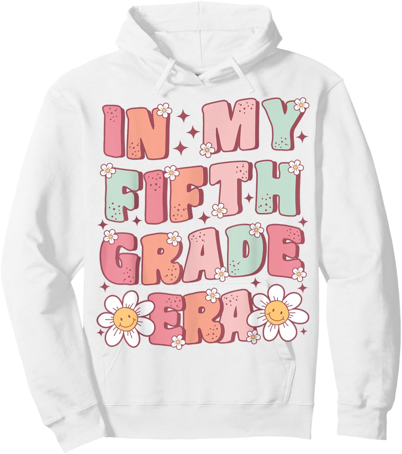 In My Fifth Grade Era Cute Groovy 5th Grade Back to School Hoodie - Hoodie | White