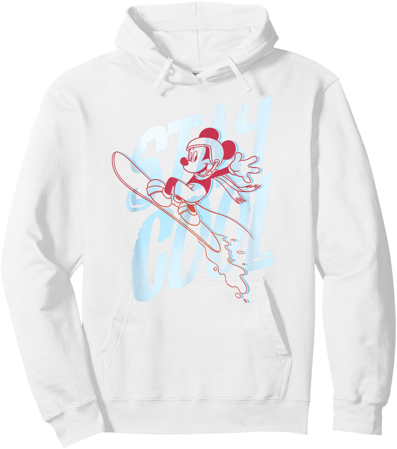 Disney Mickey Mouse Stay Cool Snowboarding Hoodie - Hoodie | White
