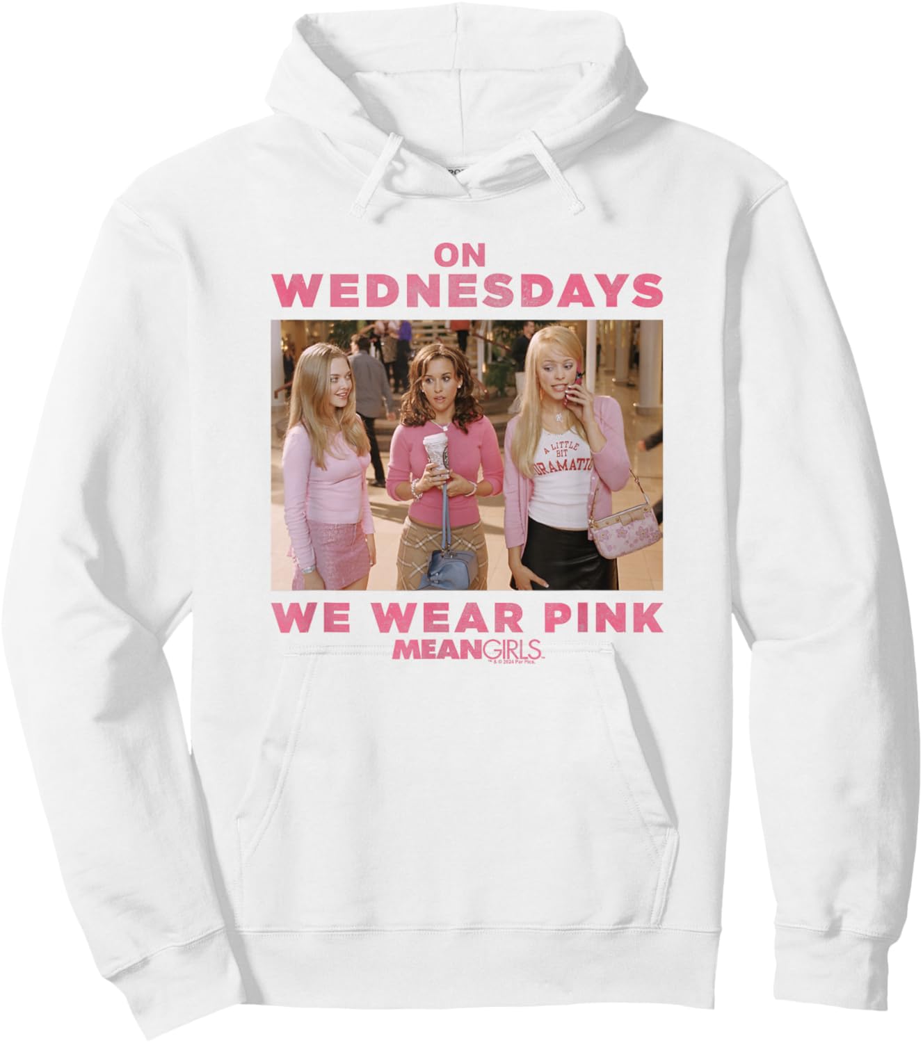 Mean Girls Wednesdays We Wear Pink Hoodie - Hoodie | White