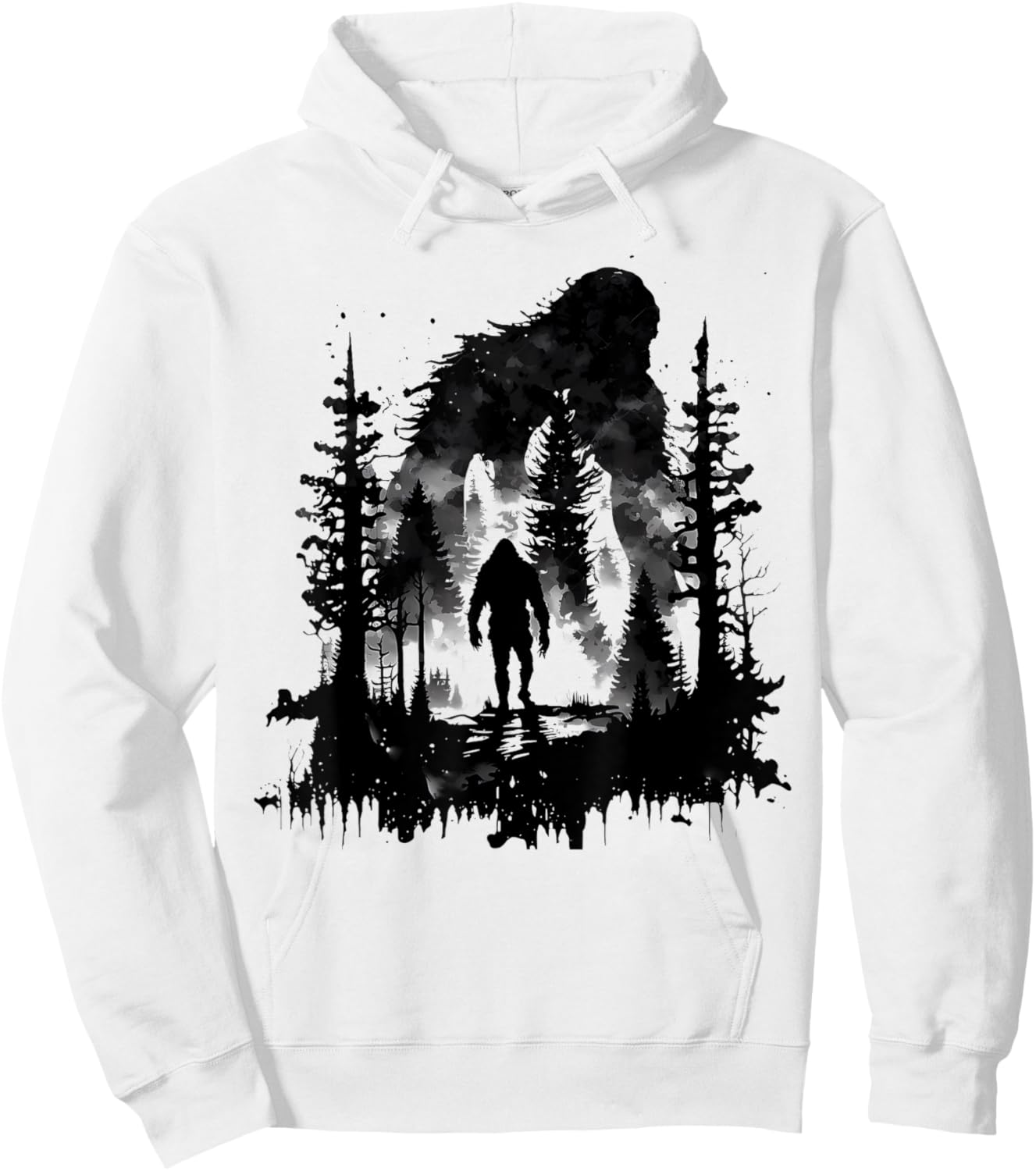 Bigfoot Sasquatch In The Forest Women Kids Hoodie - Hoodie | White