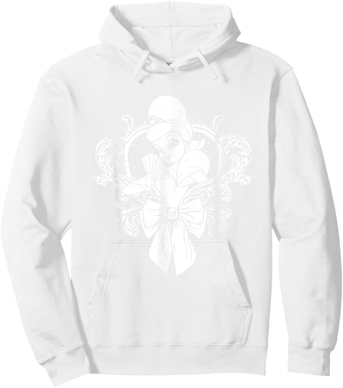 Disney The Princess And The Frog Cute Charlotte Chest Logo Hoodie - Hoodie | White