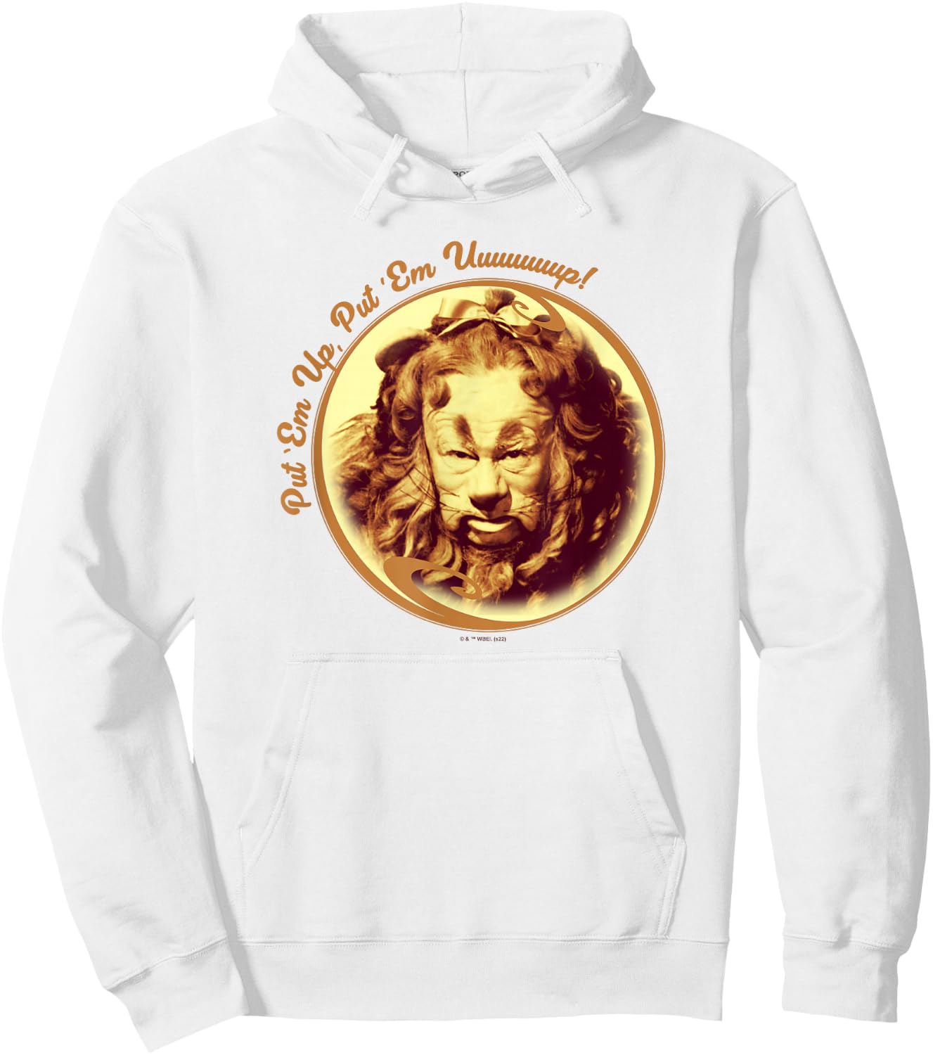 The Wizard of Oz Cowardly Lion Put 'Em Up Portrait Hoodie - Hoodie | White
