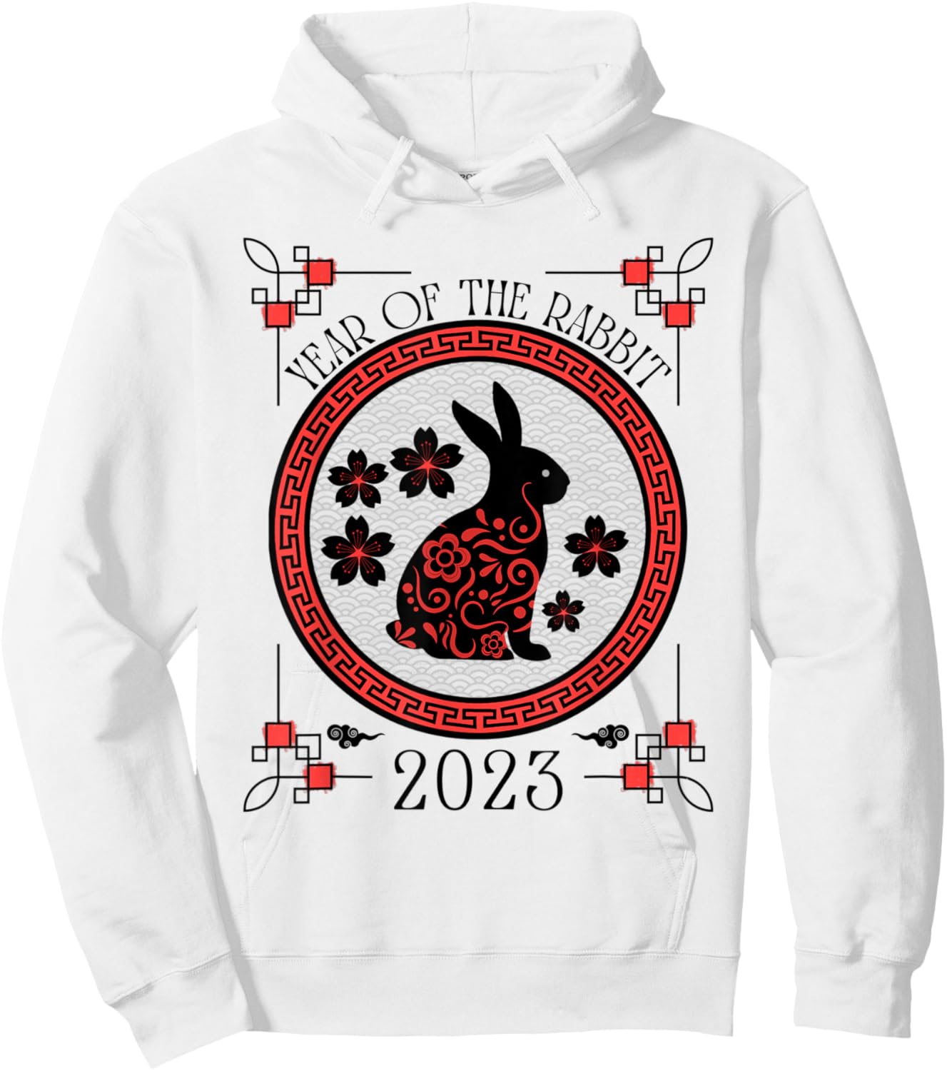 Chinese Happy New Year Of The Rabbit 2023 Hoodie - Hoodie | White