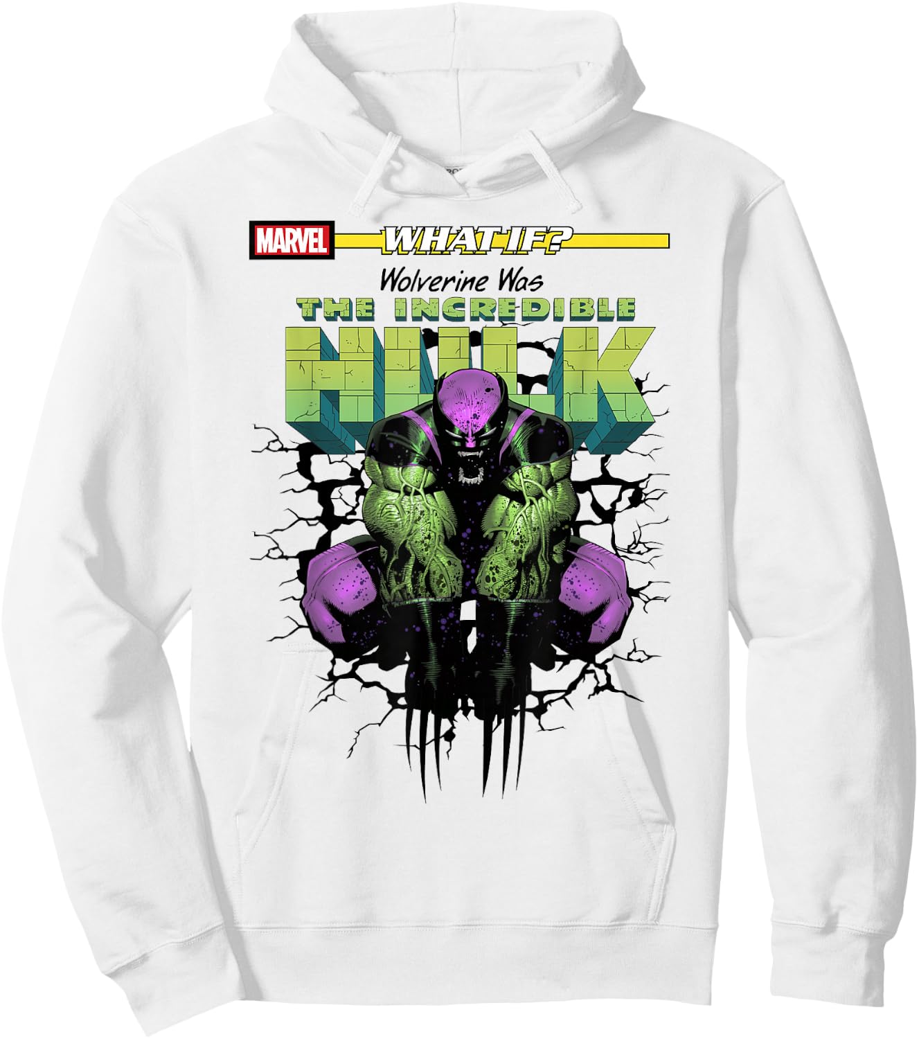 Marvel What If Wolverine Was The Incredible Hulk Comic Cover Hoodie - Hoodie | White