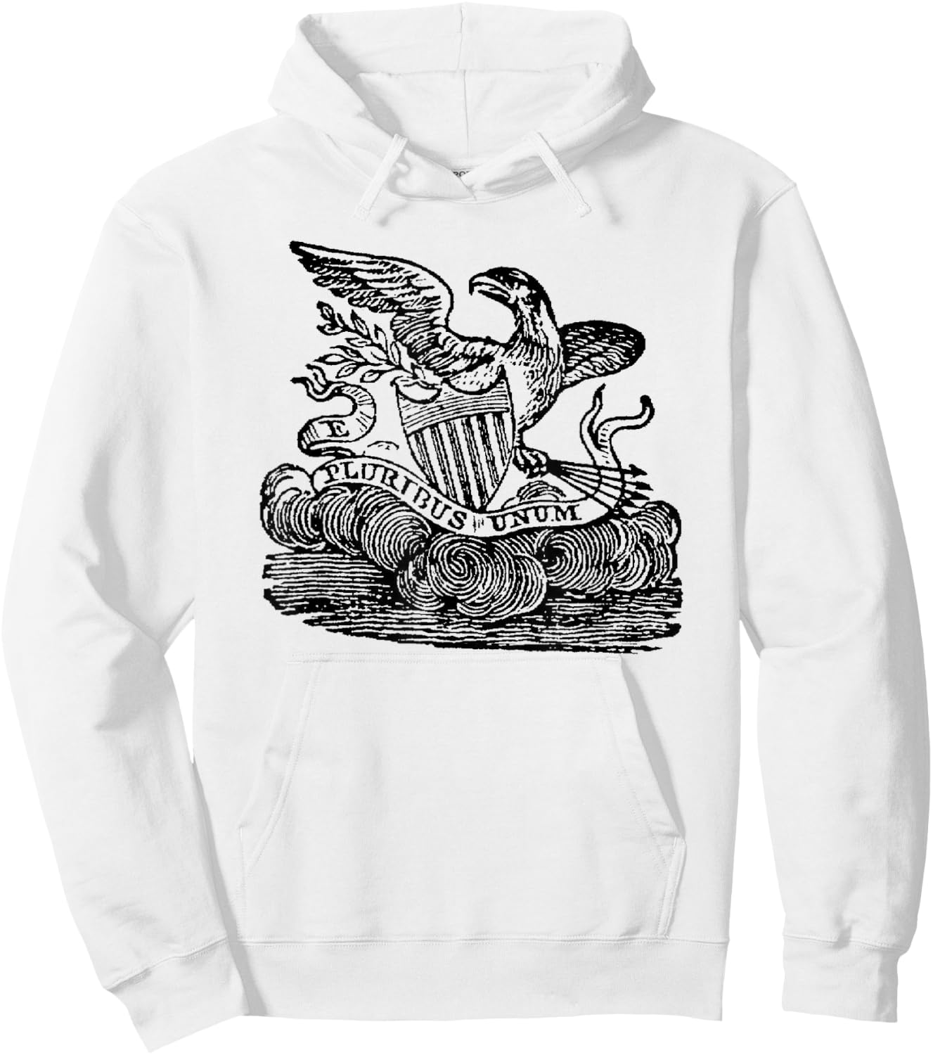 Revolutionary War-era American Eagle E Pluribus Unum Hoodie - Hoodie | White