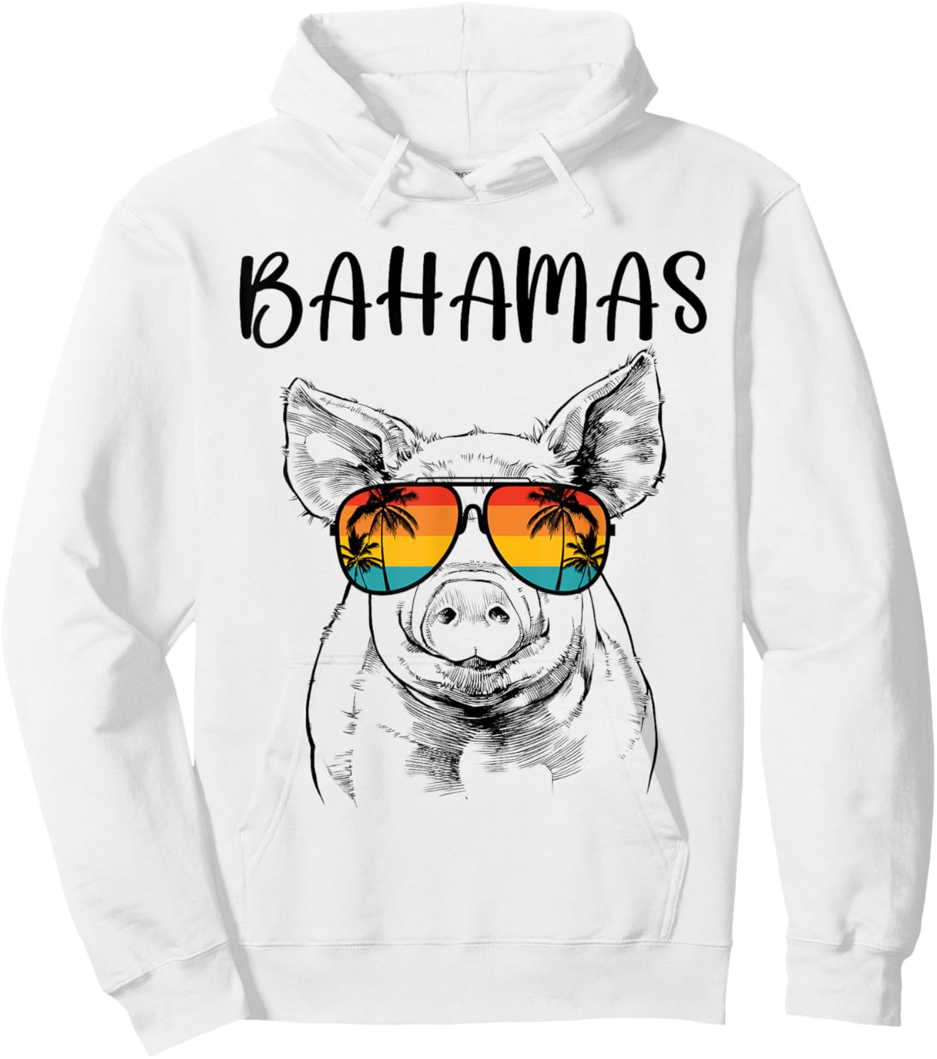 Bahamas Pig Bahamas Souvenir Family Vacation Trip Hoodie - Hoodie | White