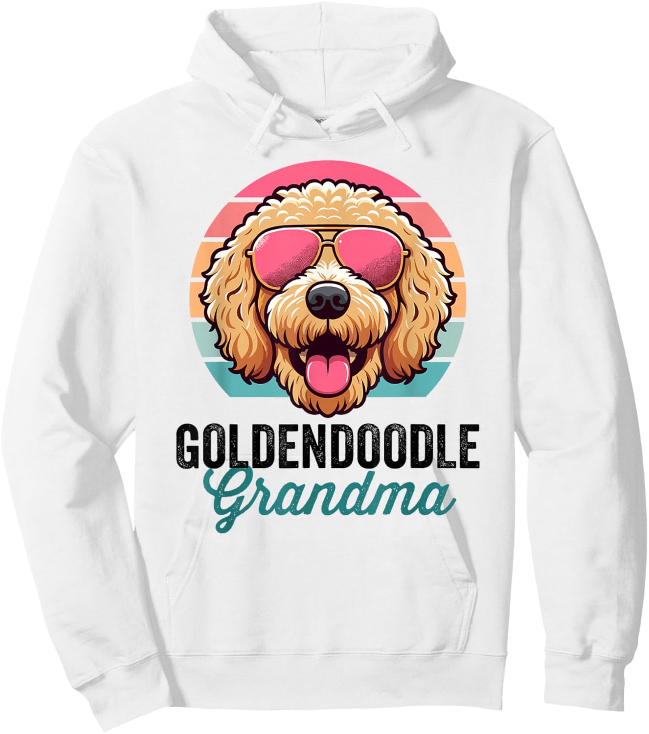 Golden Doodle Dog, Nana, Goldendoodle Grandma Hoodie - Hoodie | White