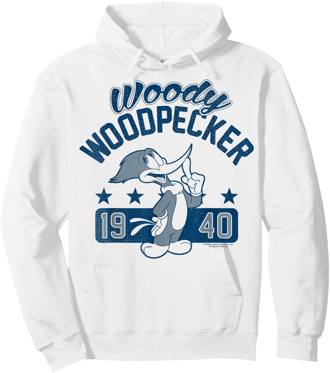 Woody Woodpecker Vintage 1940 Portrait Hoodie - Hoodie | White