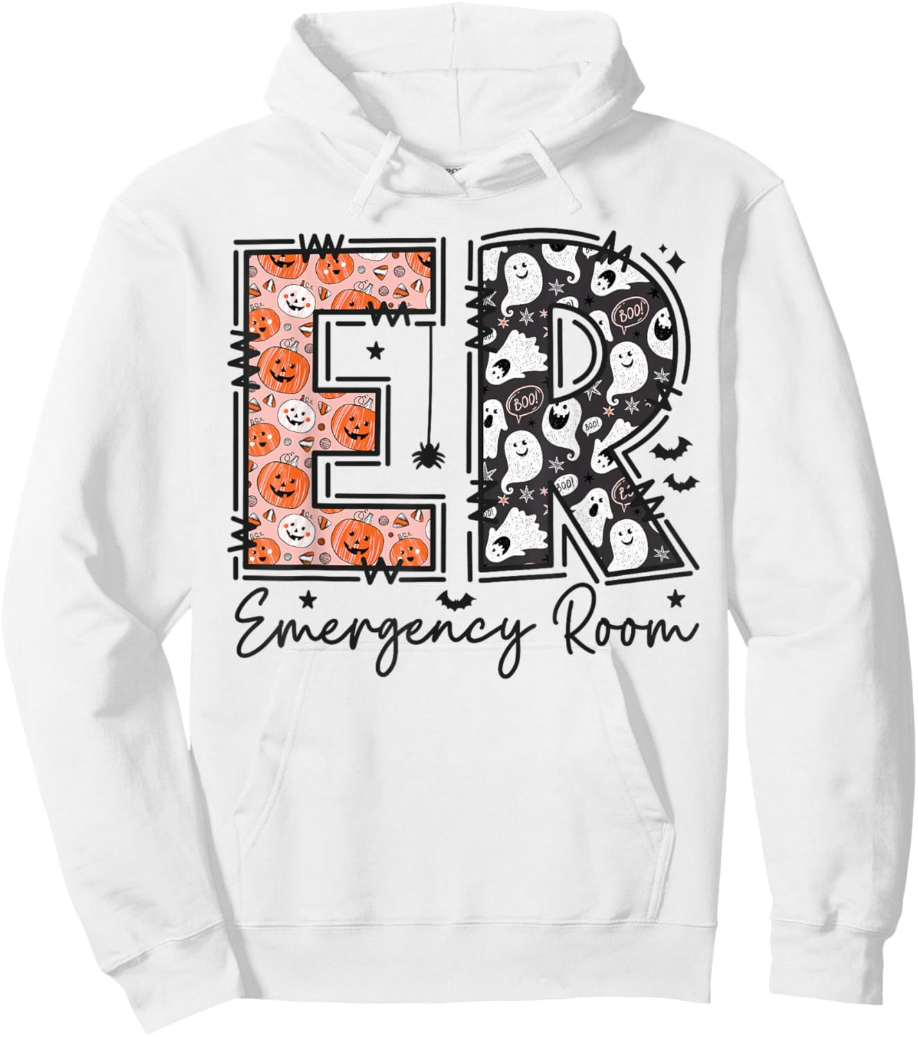 Emergency Room ER Nurse Halloween Emergency Department Hoodie - Hoodie | White