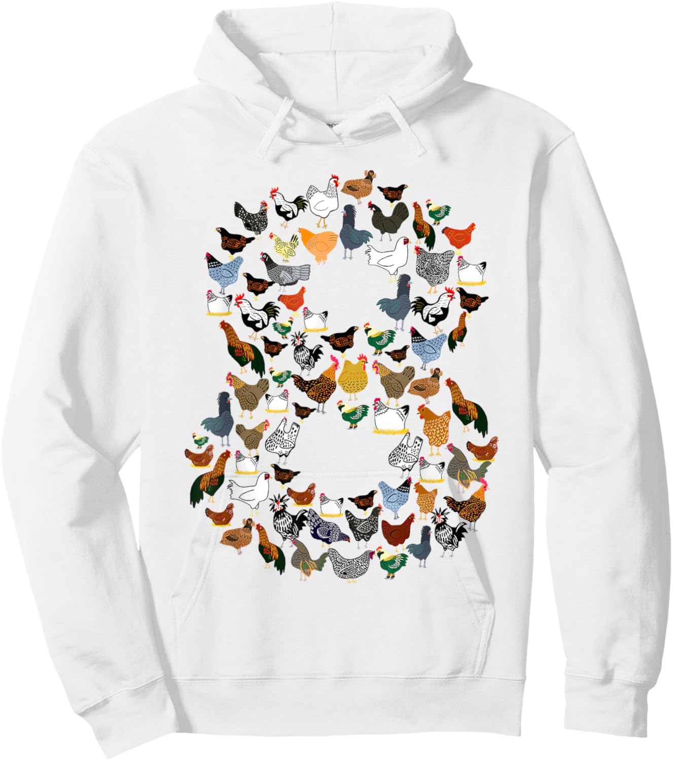 8th Birthday Outfit Girl Boy Eight Year Old Farm Chicken Hoodie - Hoodie | White