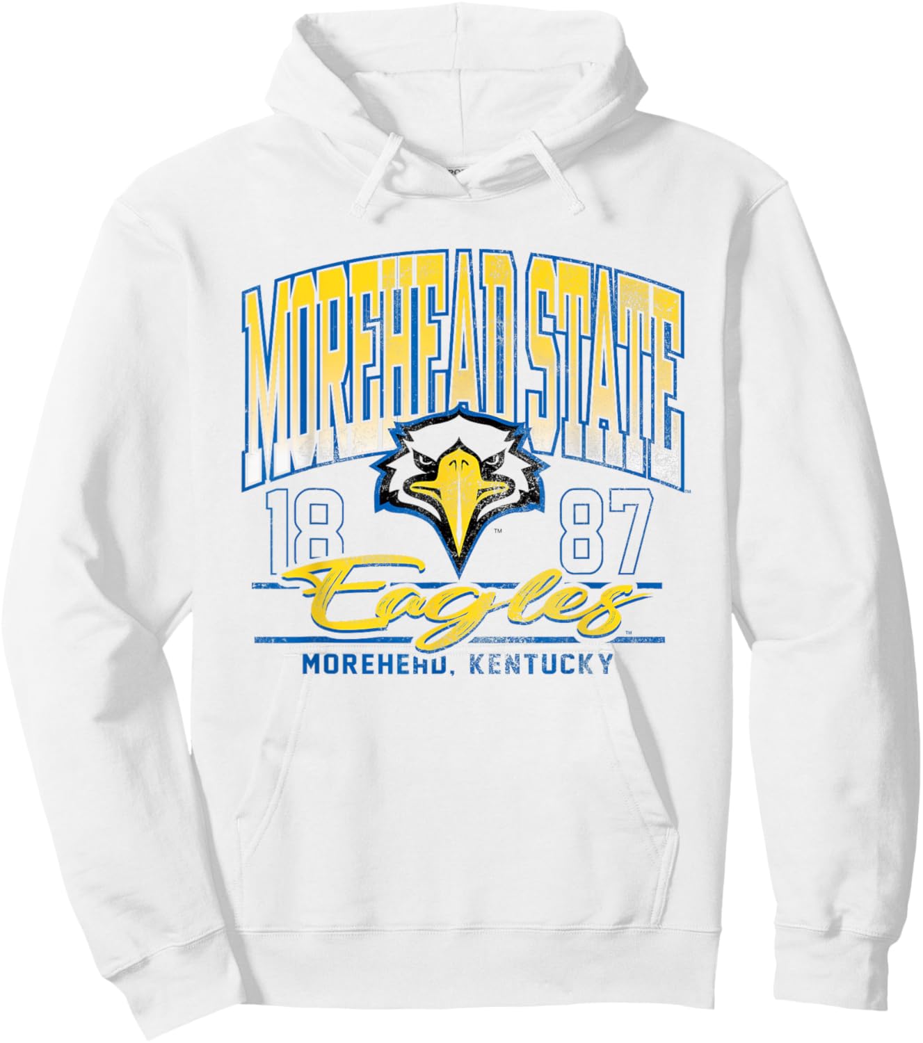 Morehead State Eagles Kicking It White Officially Licensed Hoodie - Hoodie | White