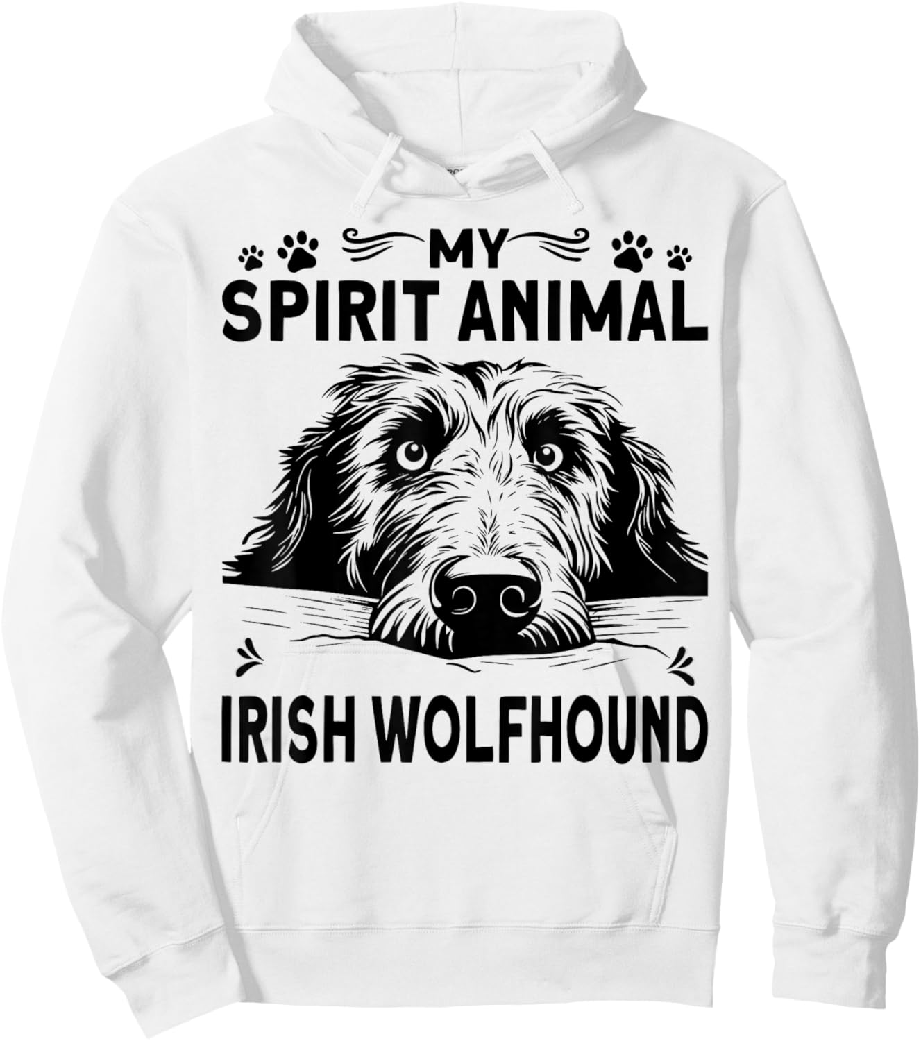 Irish Dog Greyhound Clothes Ireland Irish Wolfhound Hoodie - Hoodie | White