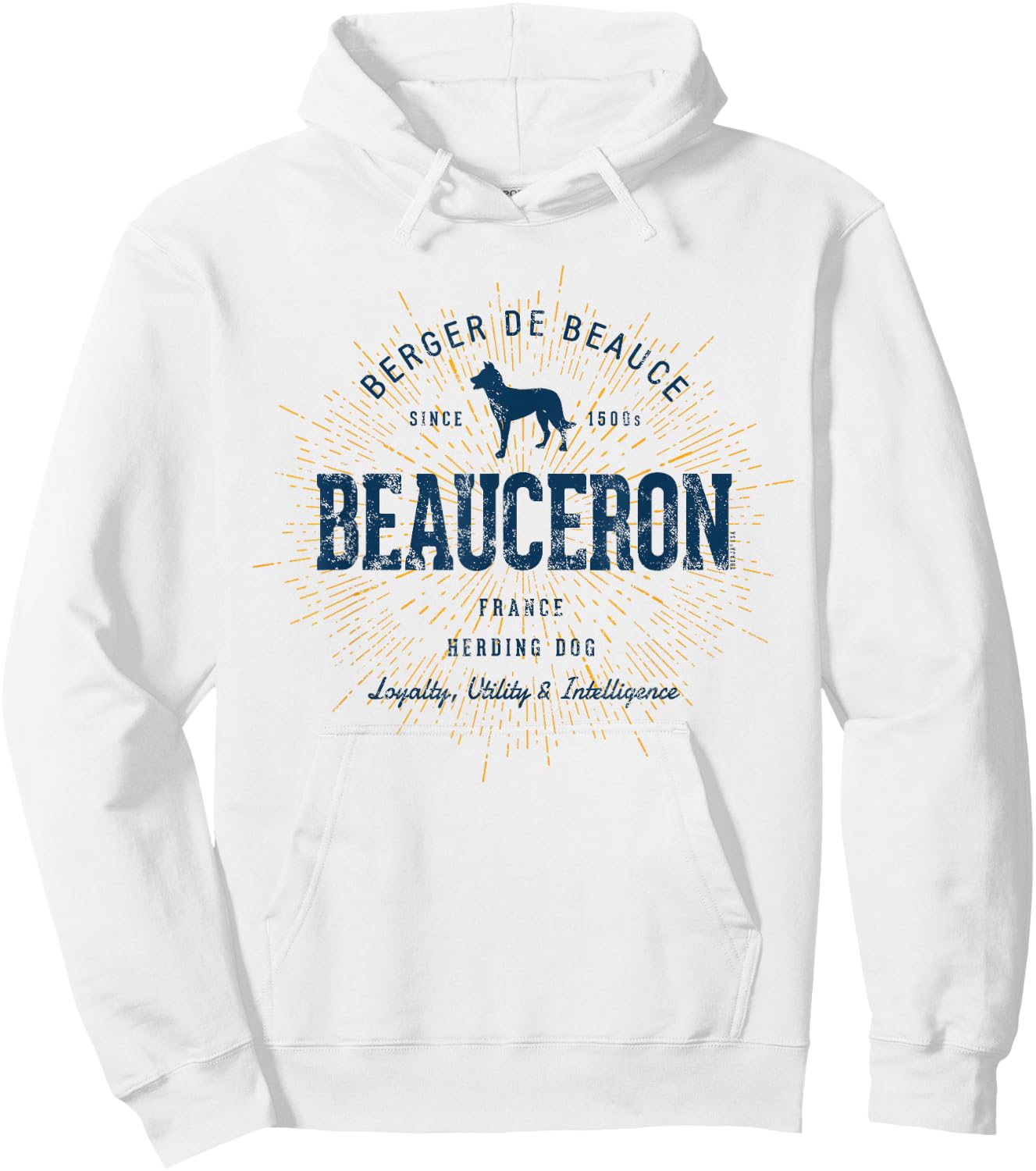 Berger de Beauce Vintage Beauceron Hoodie - Hoodie | White
