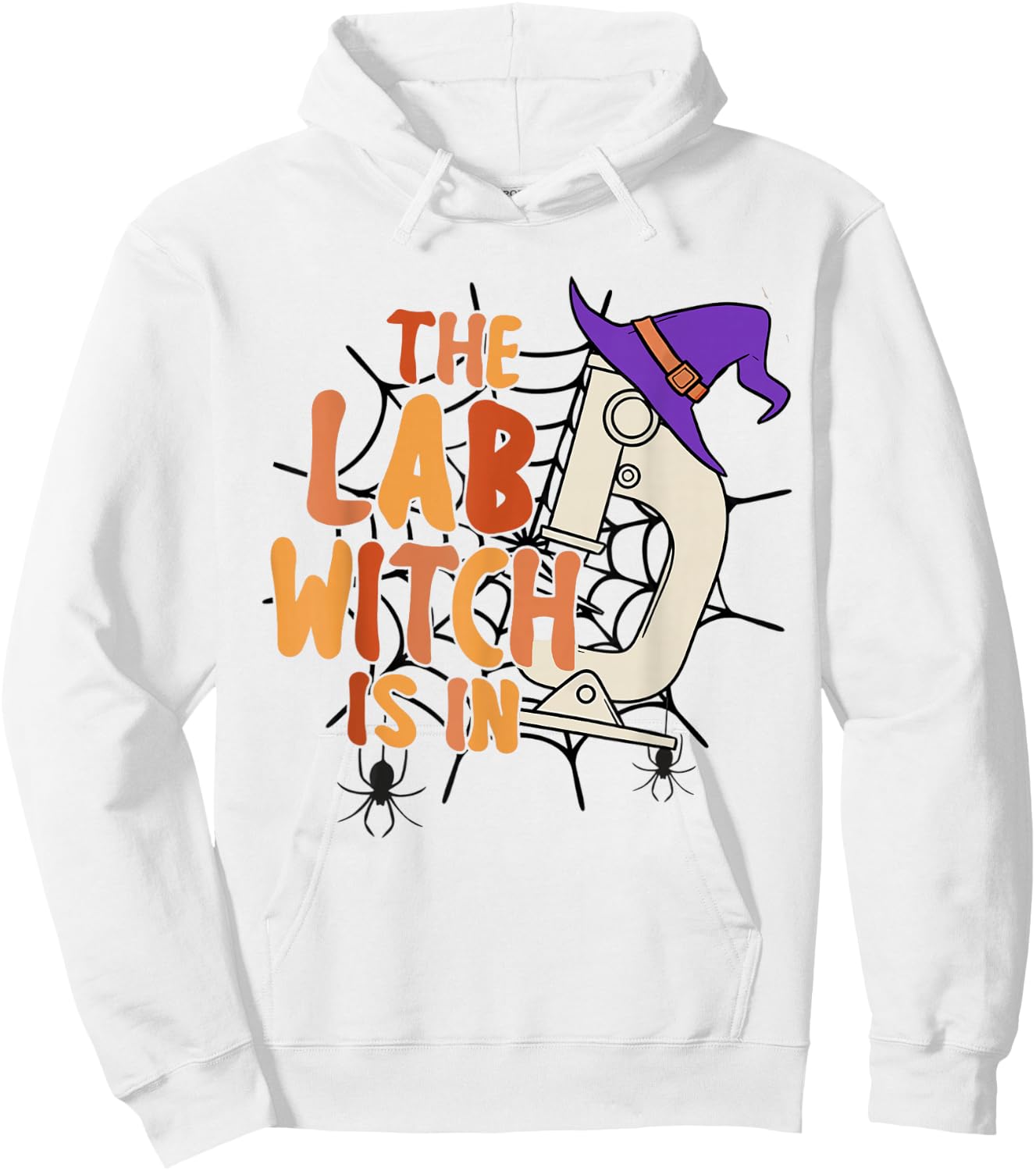 Microbiology Halloween Lab Science The Lab Witch is in Hoodie - Hoodie | White